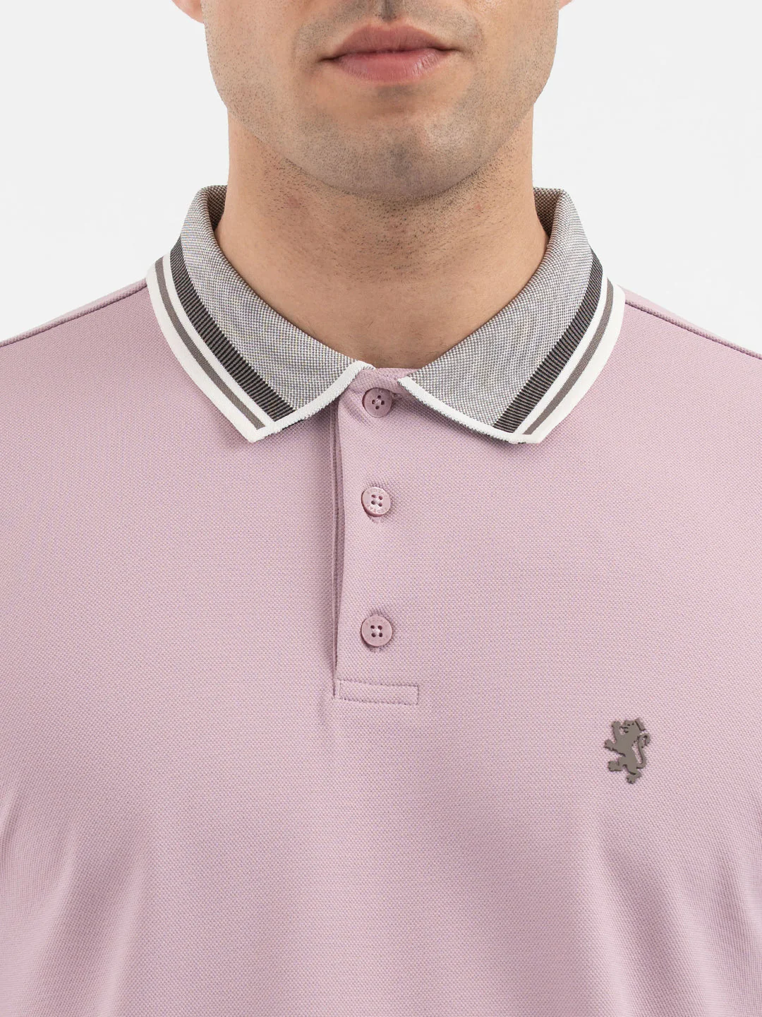 Red Tape Light Mauve Polo T-Shirt for Men - Image 4