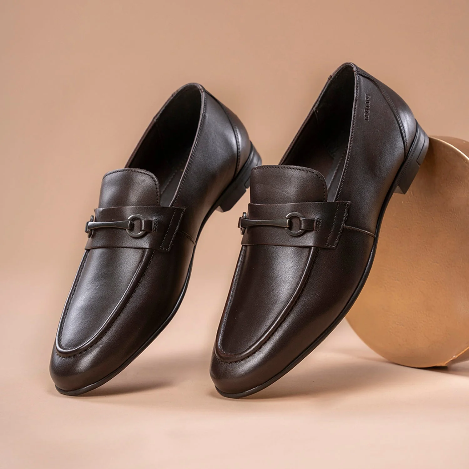 Red Tape Loafers for Men | Real Leather Shoes with Low-cut Pattern - Image 5