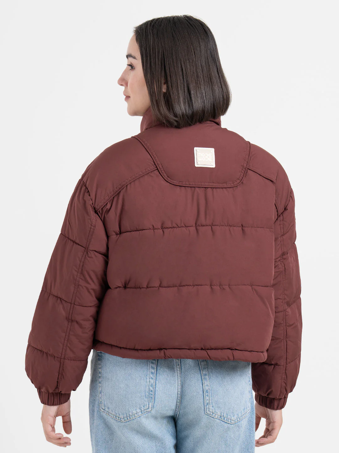 Maroon Bomber Jacket for Women | Stylish Winter Essential - Image 4