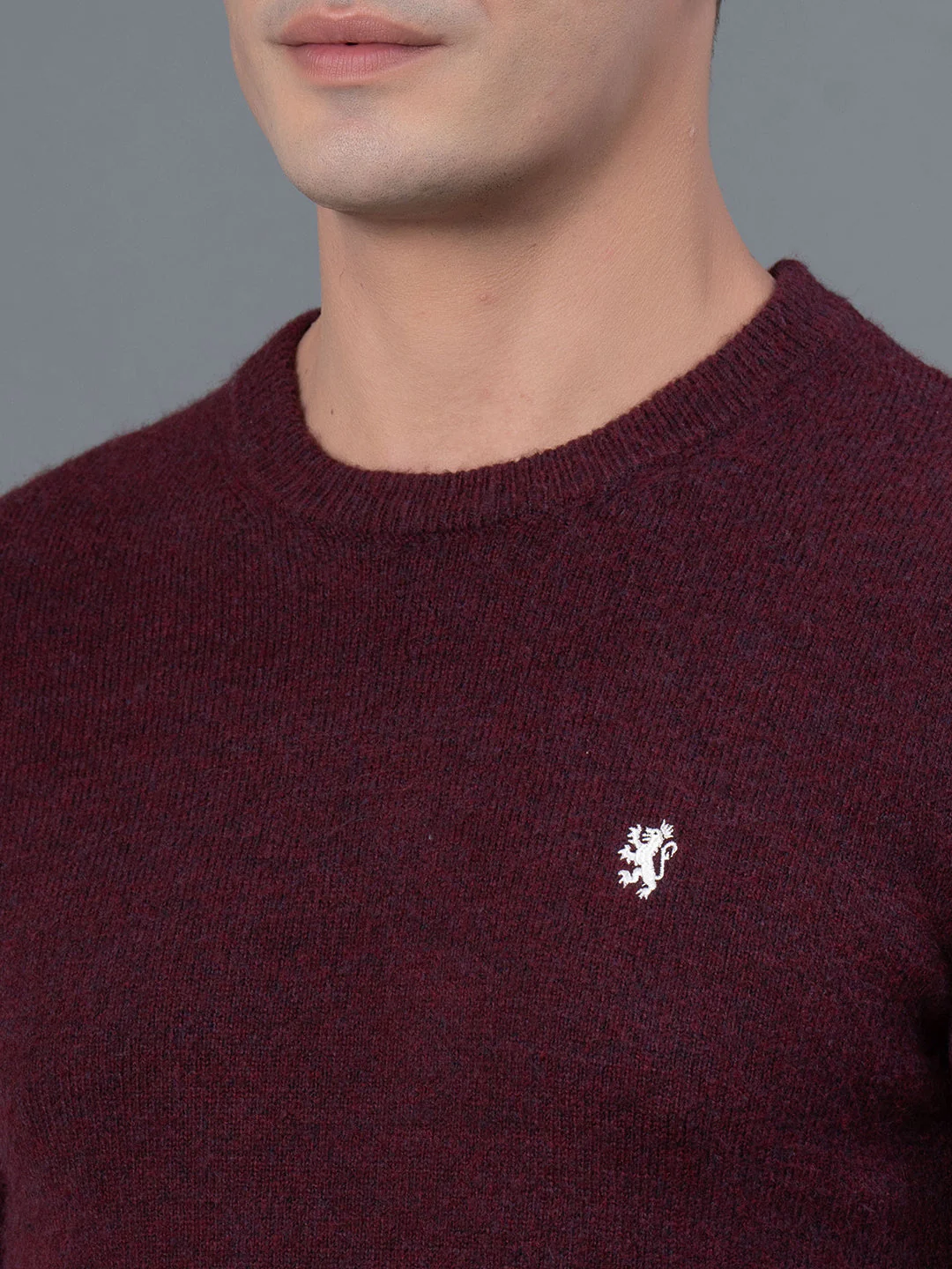 Maroon Casual Sweater for Men - Image 4