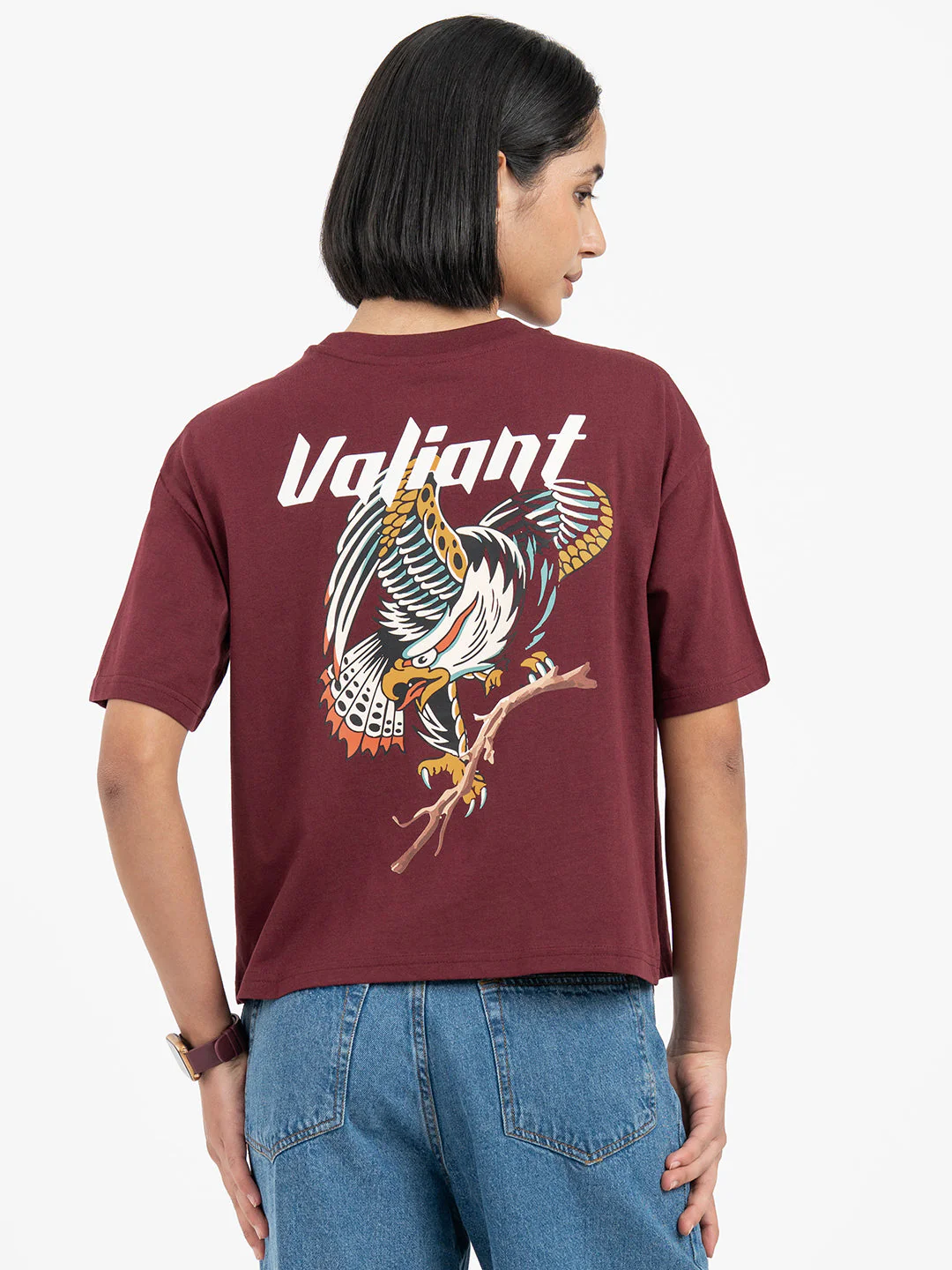 Maroon T-Shirt for Women - Image 4