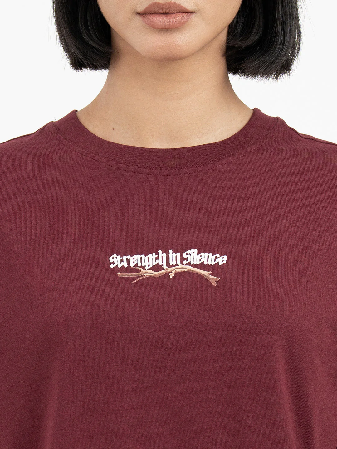 Maroon T-Shirt for Women - Image 5