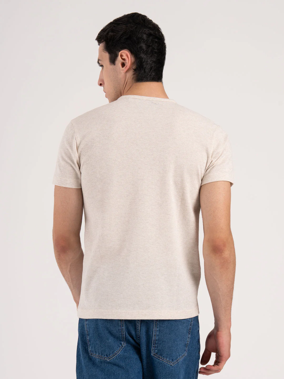 Melange Round Neck T-Shirt for Men - Image 5