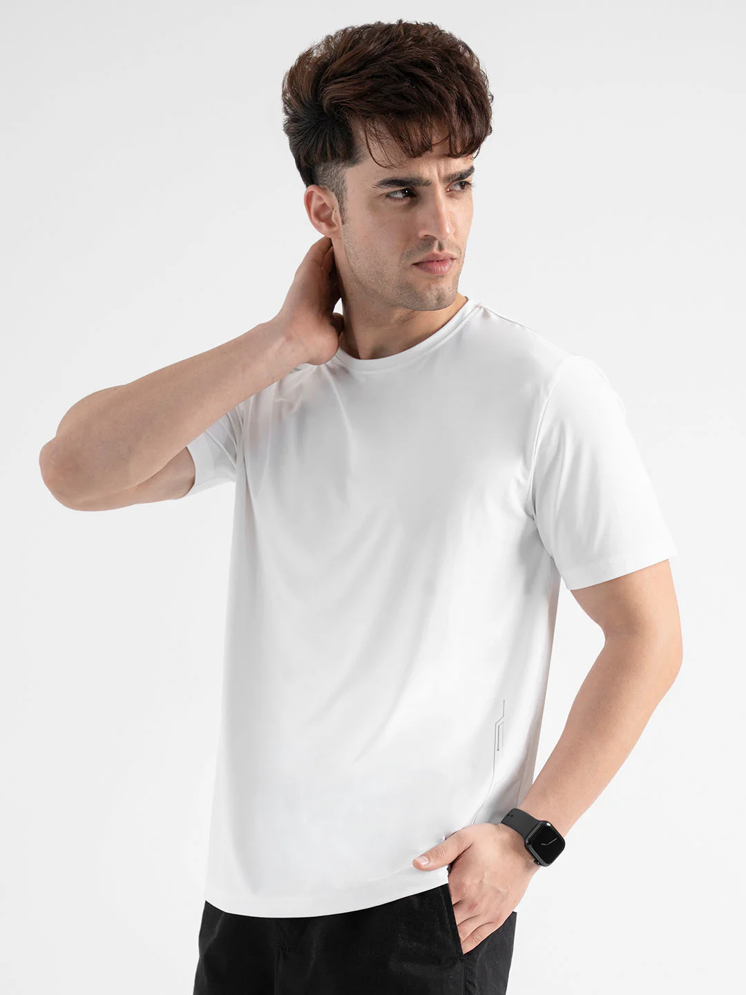 Men's Activewear Graphic White T-Shirt - Image 2