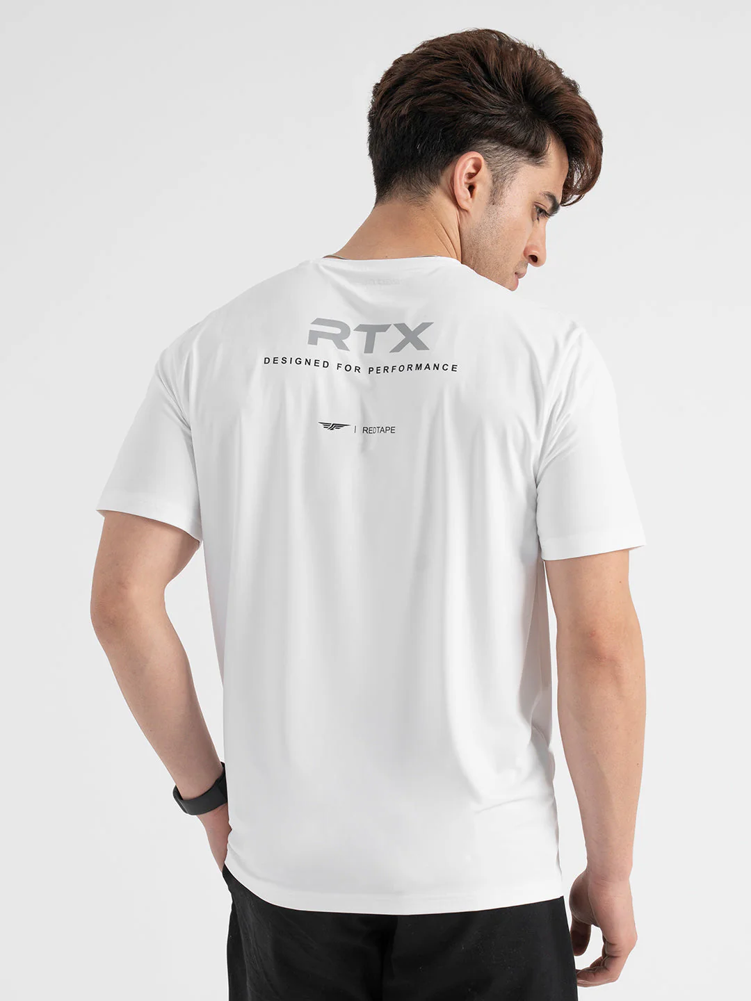 Men's Activewear Graphic White T-Shirt - Image 3