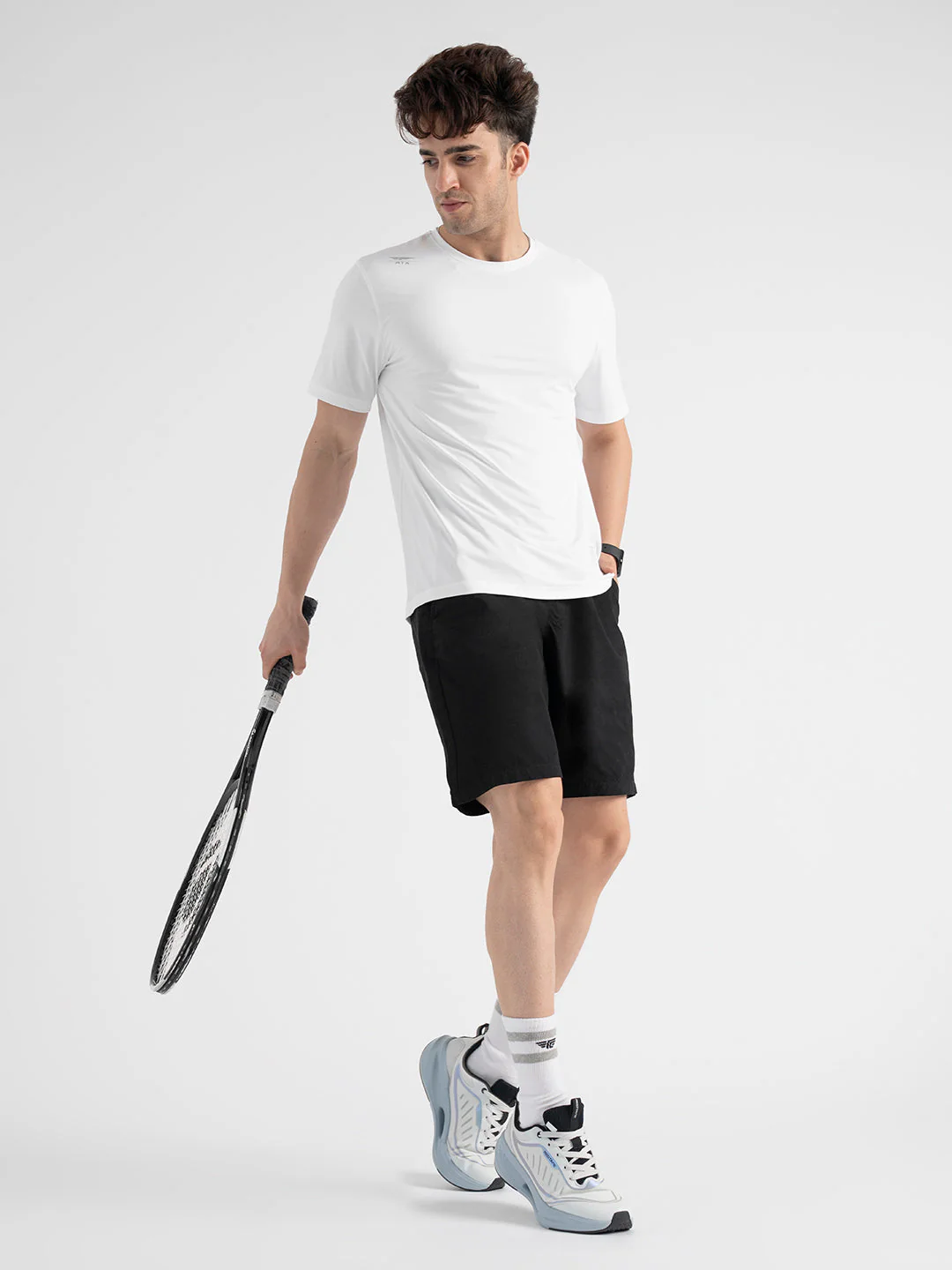 Men's Activewear Graphic White T-Shirt - Image 5