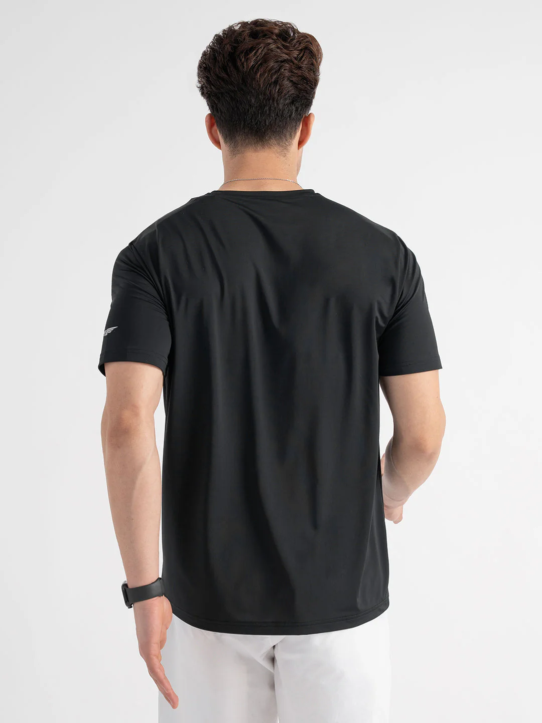Men's Activewear Graphic Black T-Shirt - Image 3