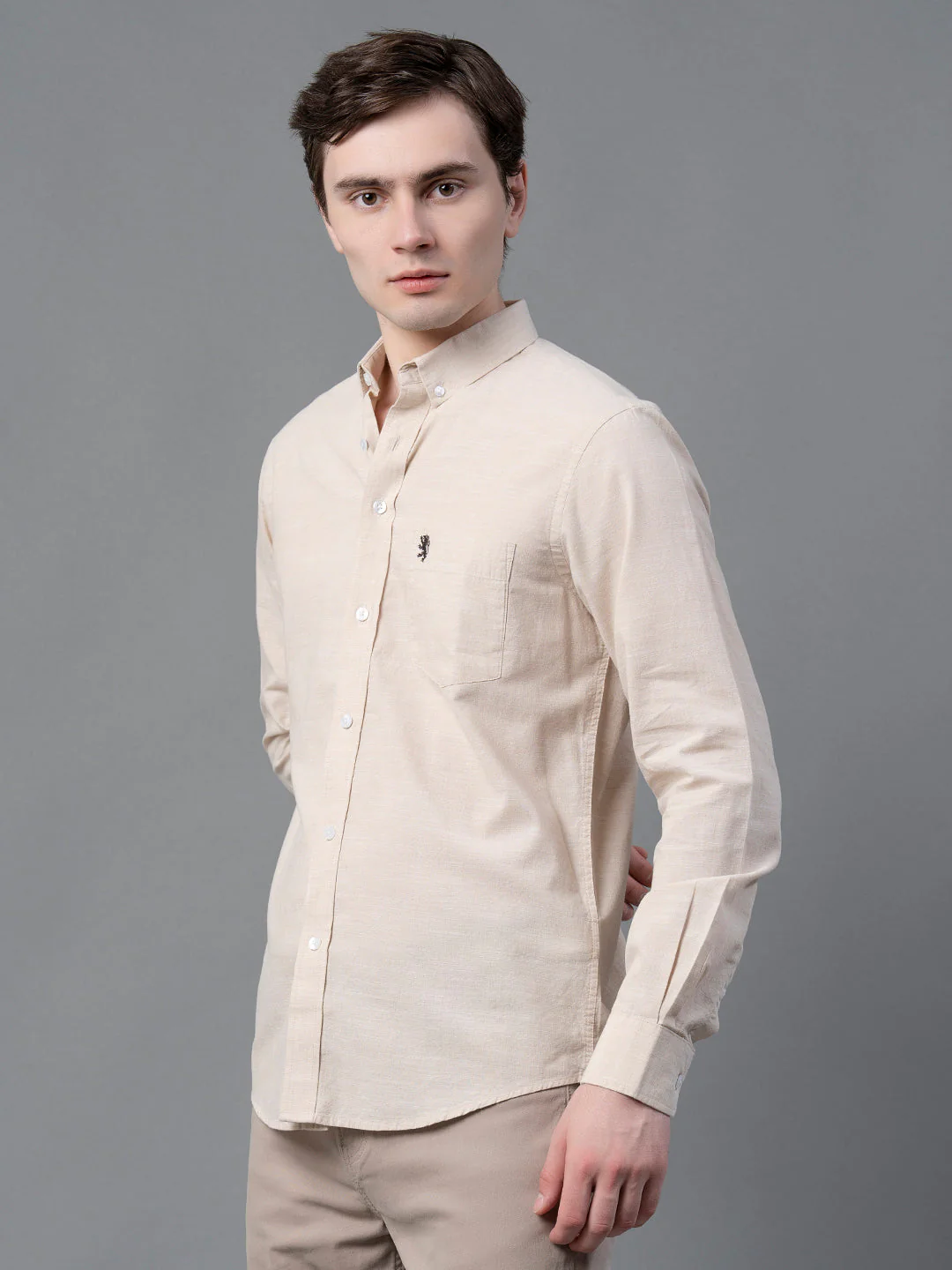 Pure Cotton Solid Shirt for Men - Image 2