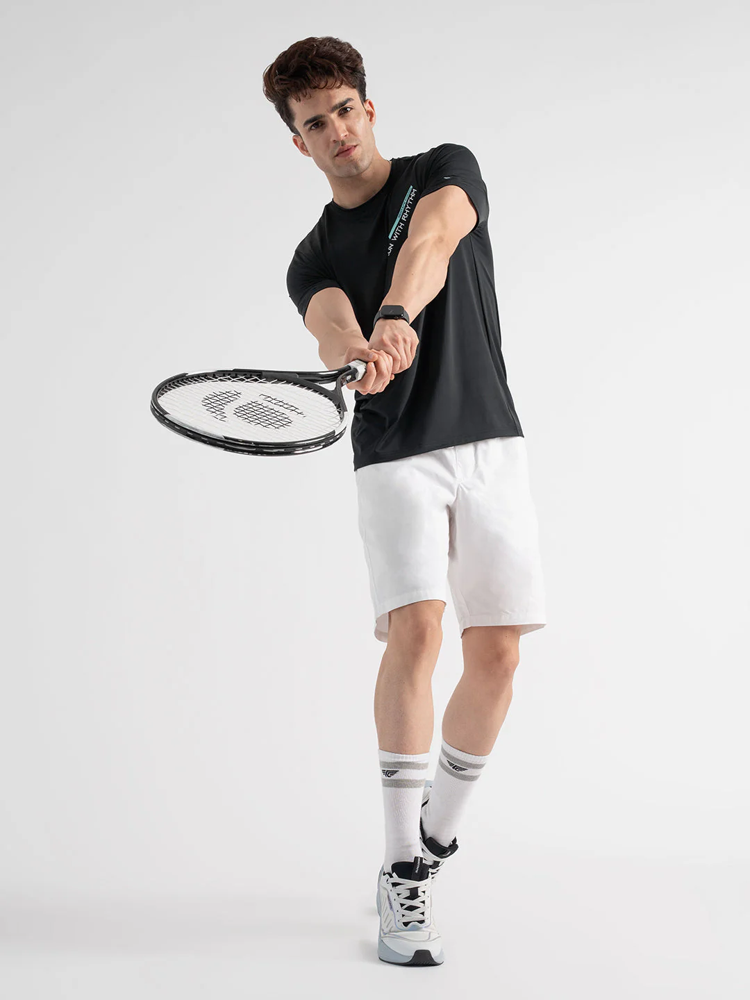 Menâ€™s Black Activewear Graphic T-Shirt - Image 5