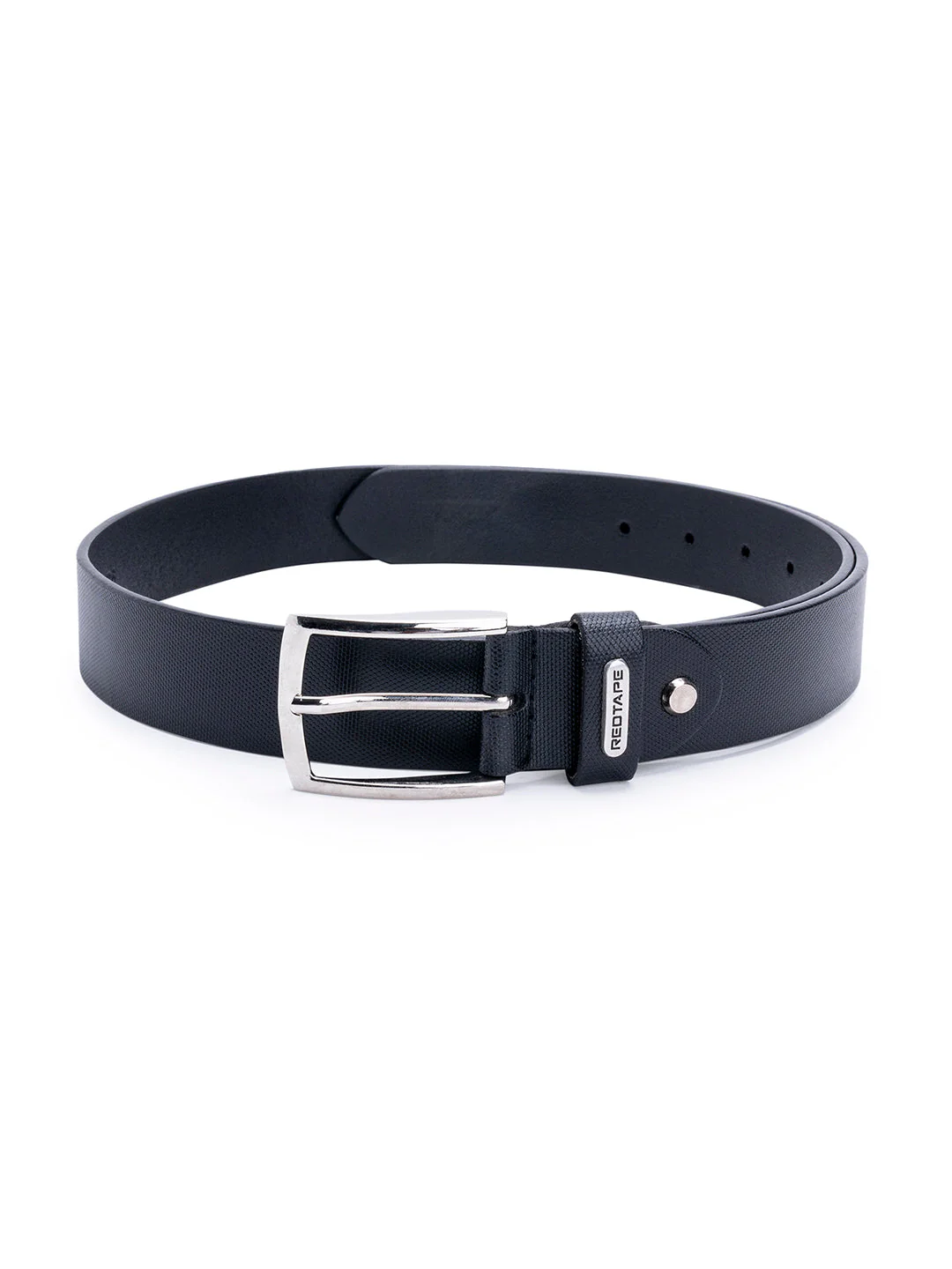 Men Black Leather Belt - Image 3
