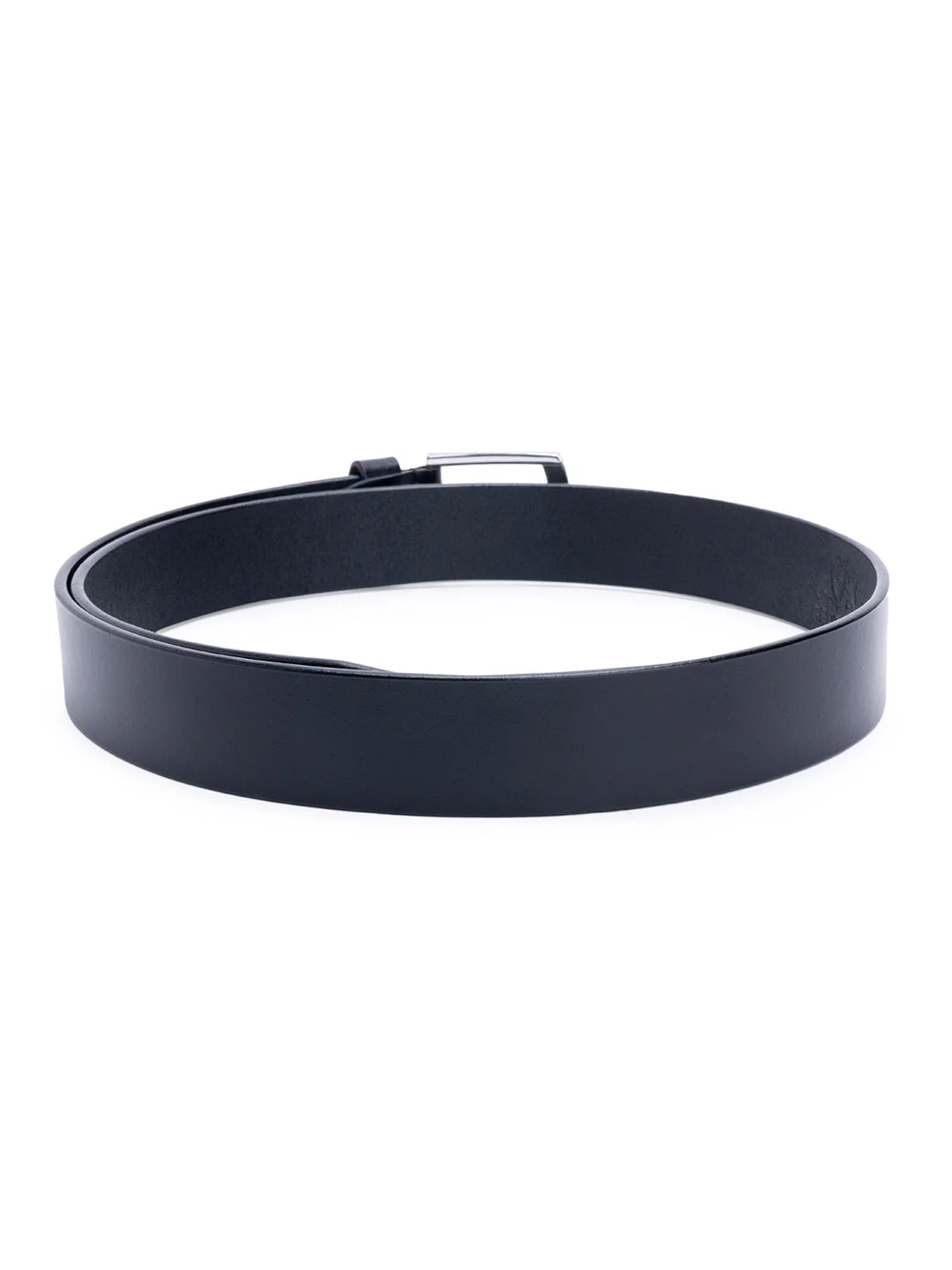 Men Black Leather Belt - Image 5