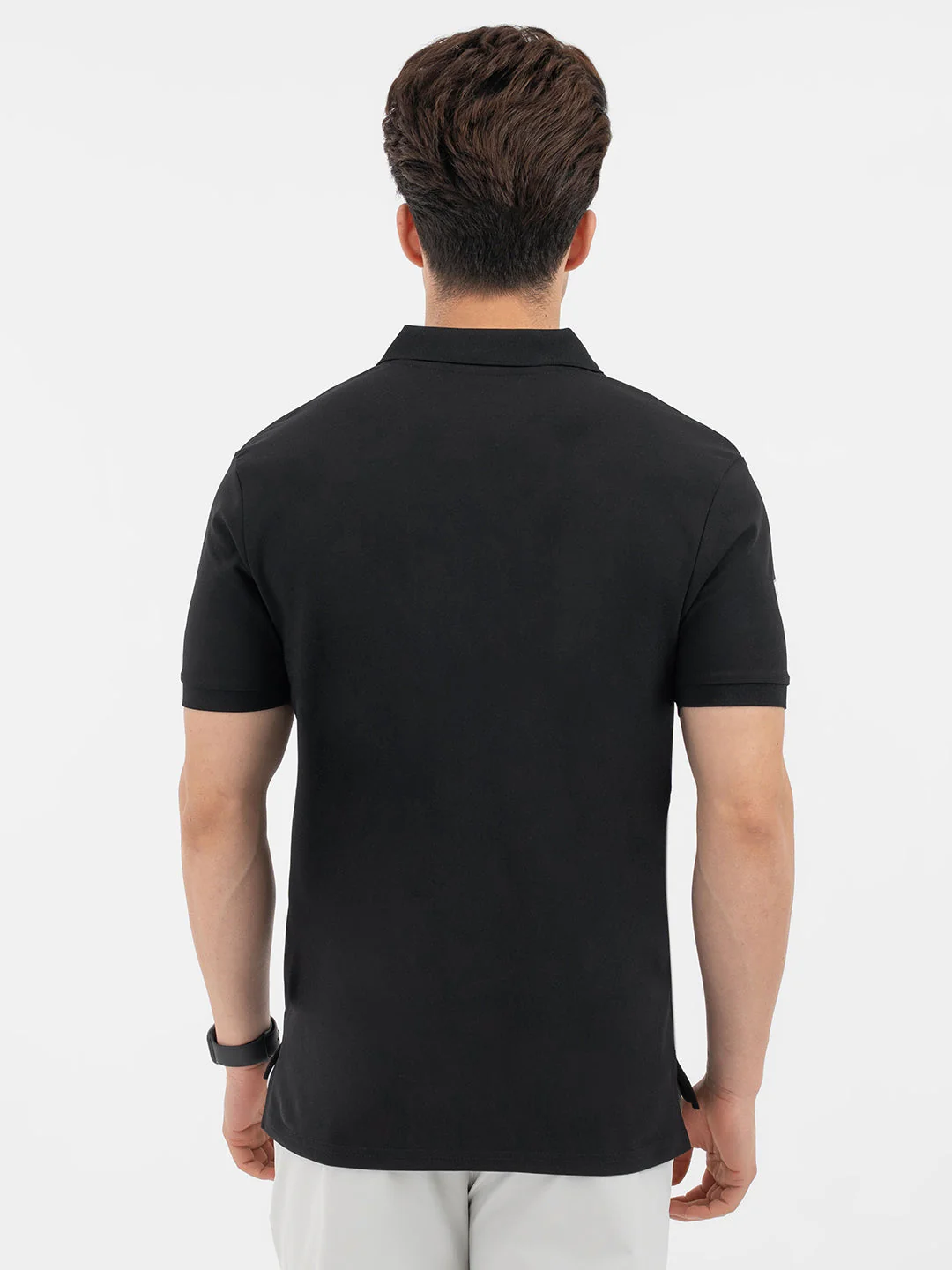 Red Tape Menâ€™s Black Polo T-Shirt - Image 3