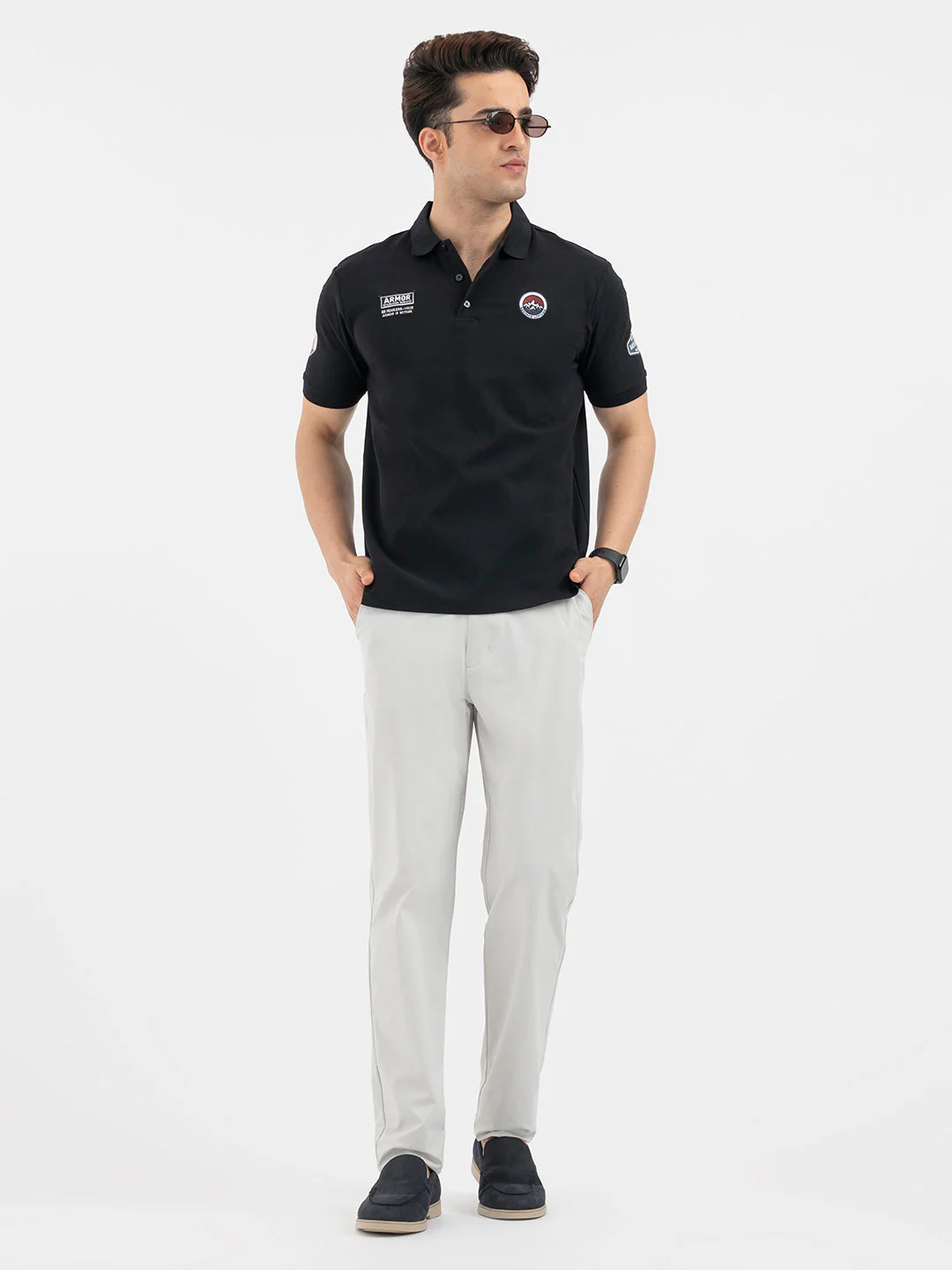 Red Tape Menâ€™s Black Polo T-Shirt - Image 5