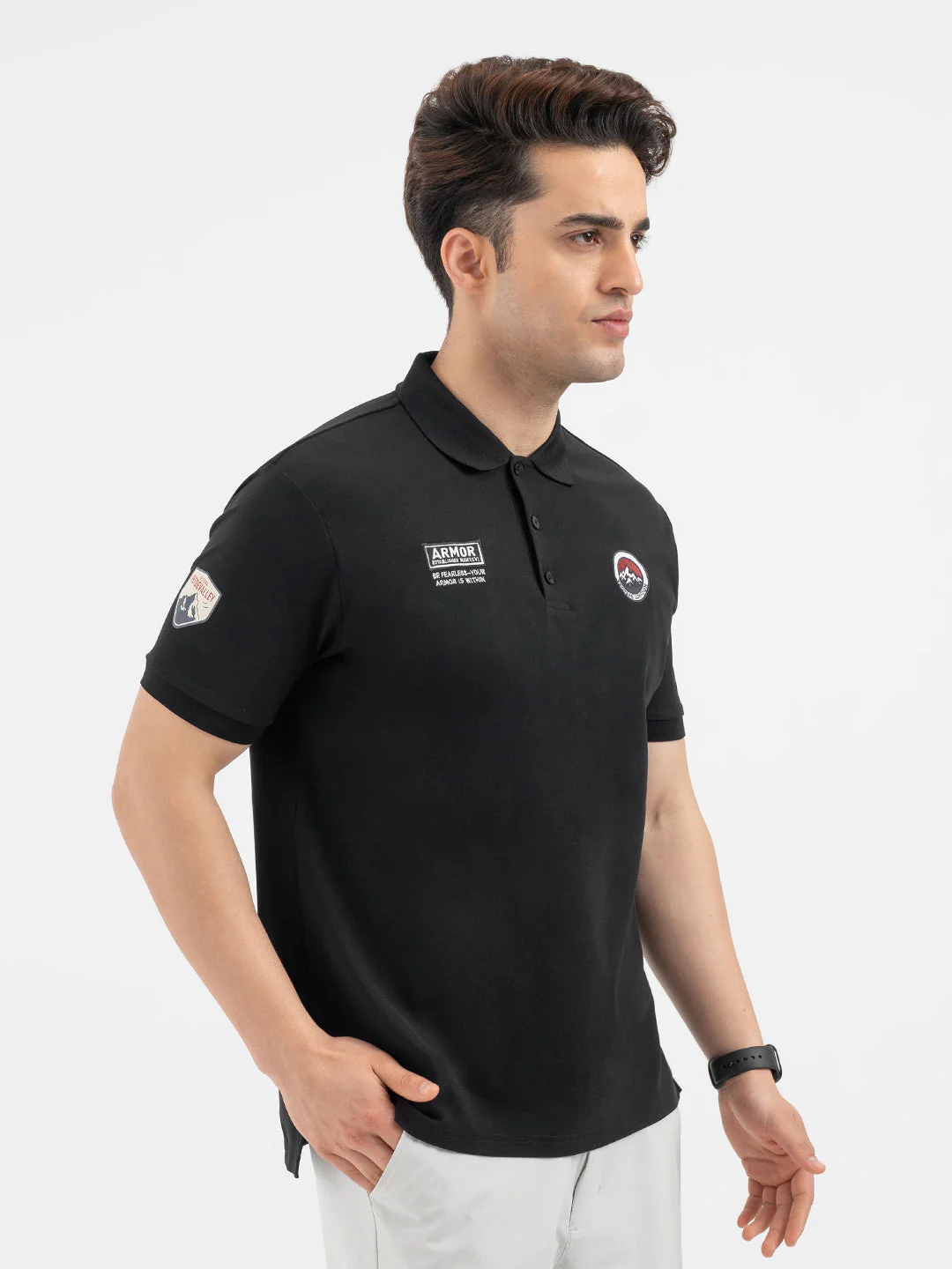 Red Tape Menâ€™s Black Polo T-Shirt - Image 6
