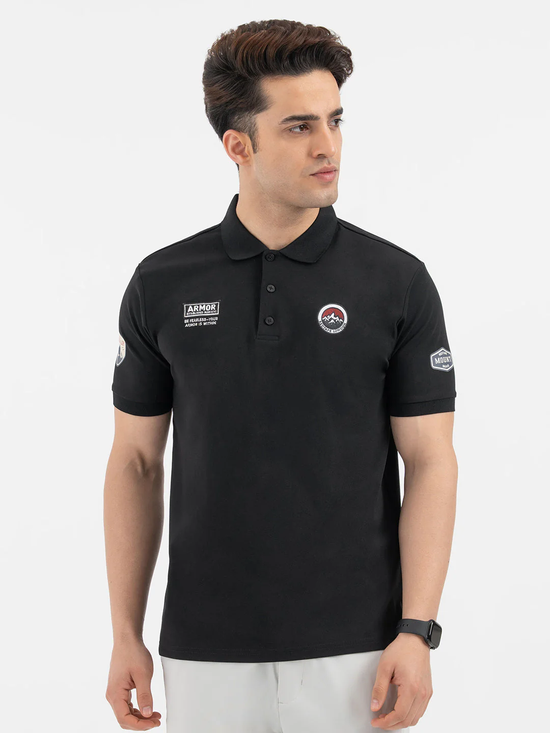 Red Tape Menâ€™s Black Polo T-Shirt - Image 9