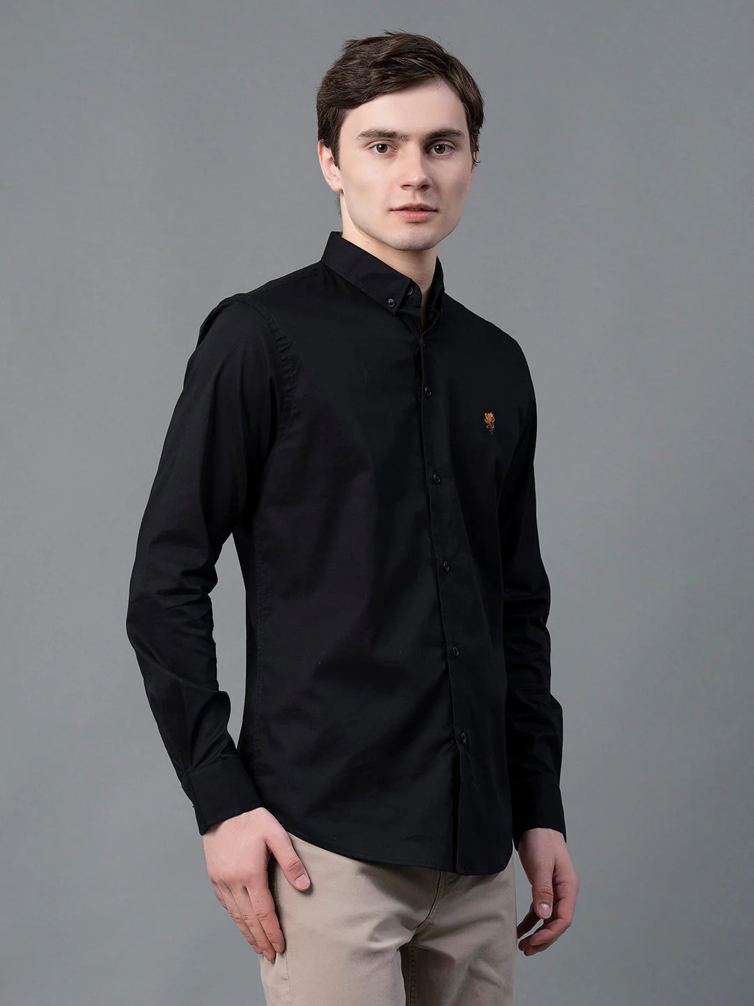 Pure Cotton Solid Shirt for Men - Image 2