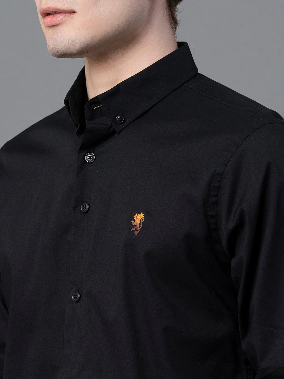 Pure Cotton Solid Shirt for Men - Image 4