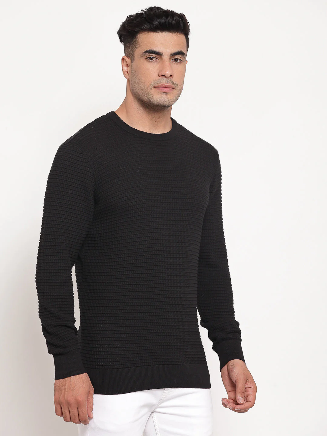 Men Black Sweater - Image 2