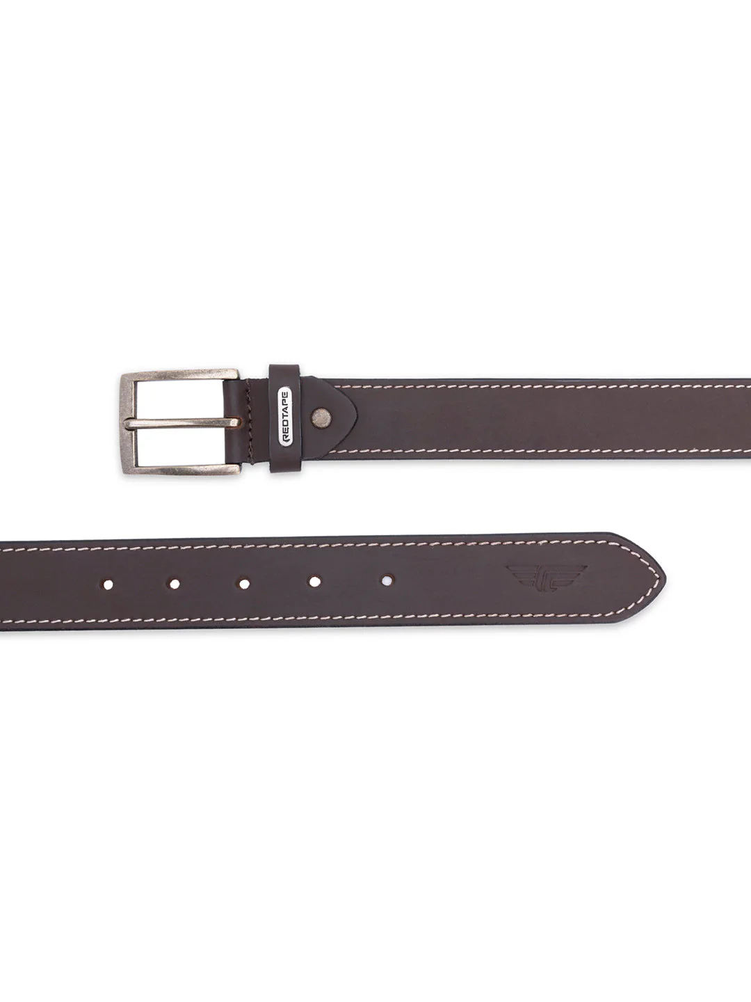 Men Brown Leather Belt - Image 4