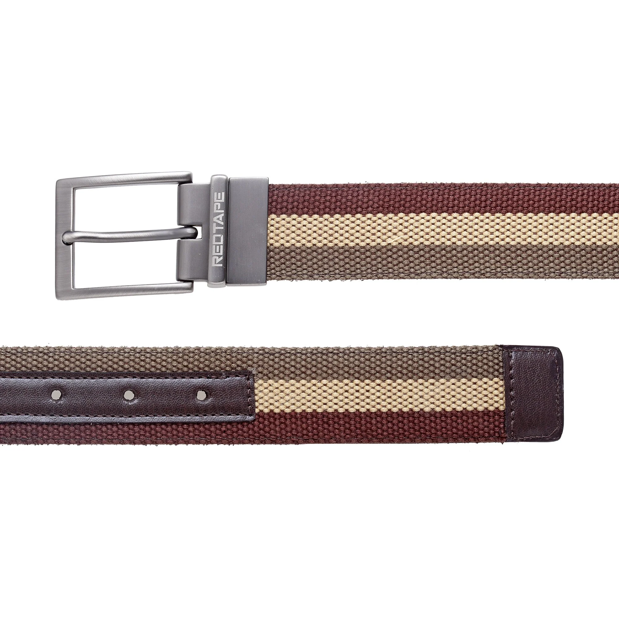 Men Brown Leather Belt - Image 3