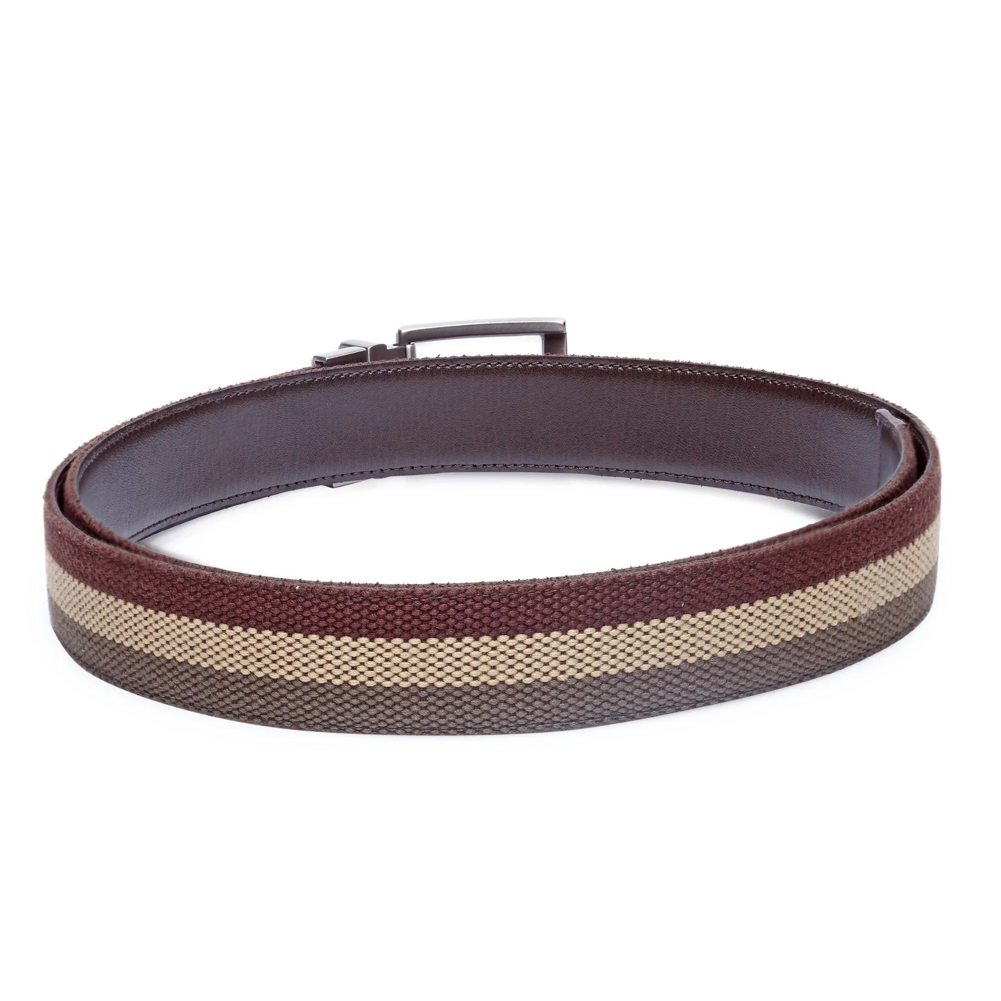 Men Brown Leather Belt - Image 5