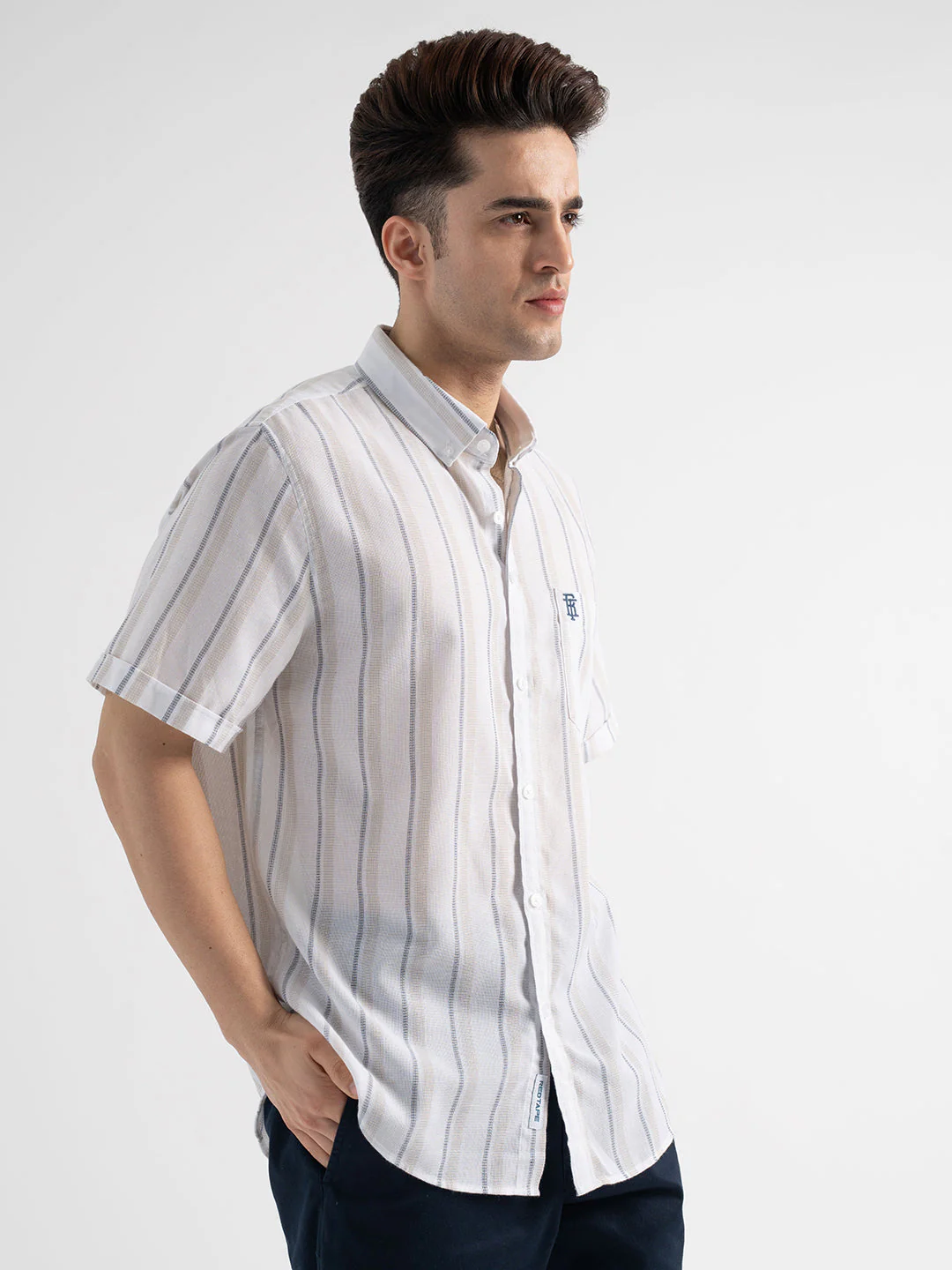 Menâ€™s Casual Off-White Shirt - Image 6