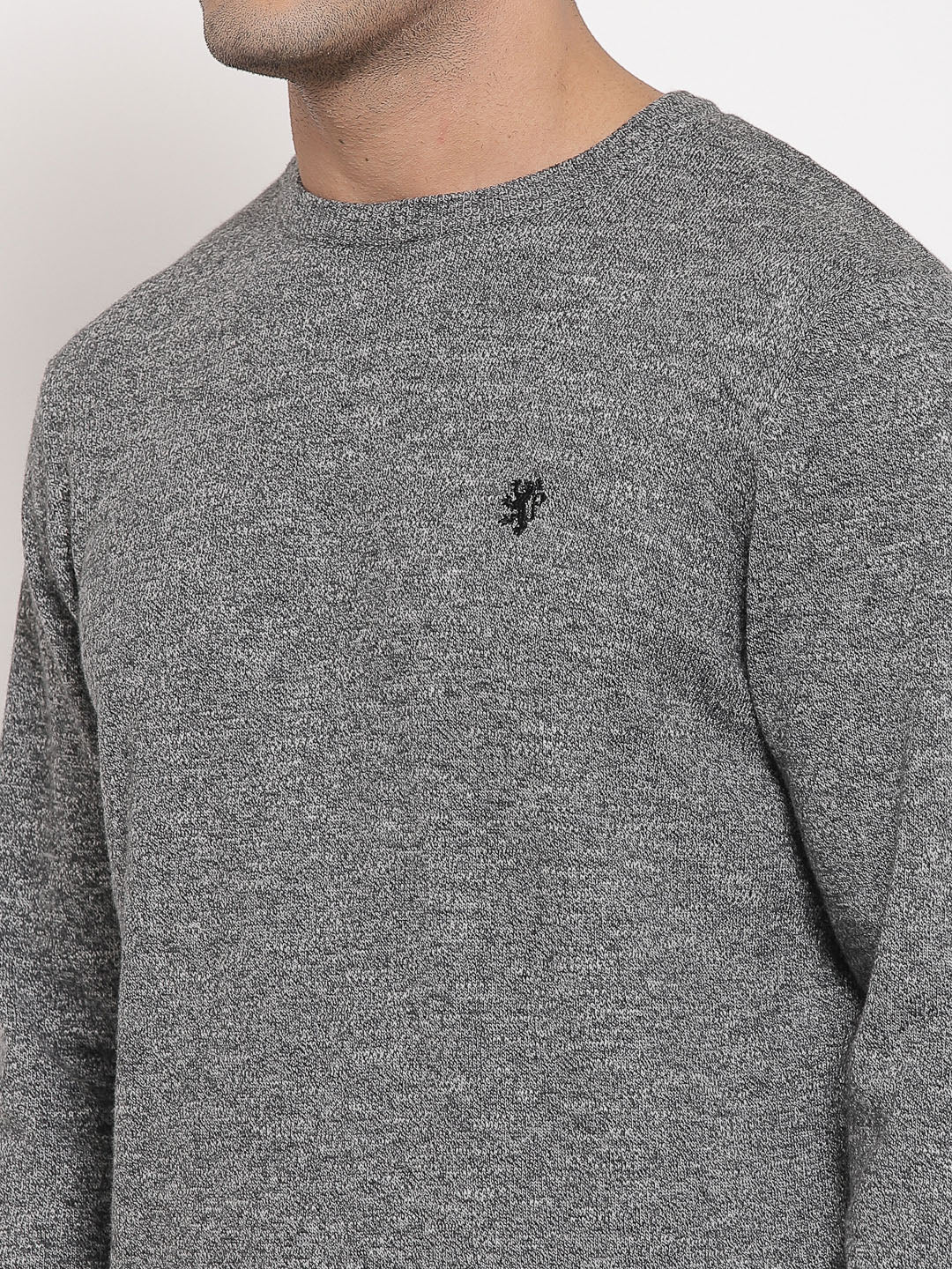Men Dark Grey Sweater - Image 3