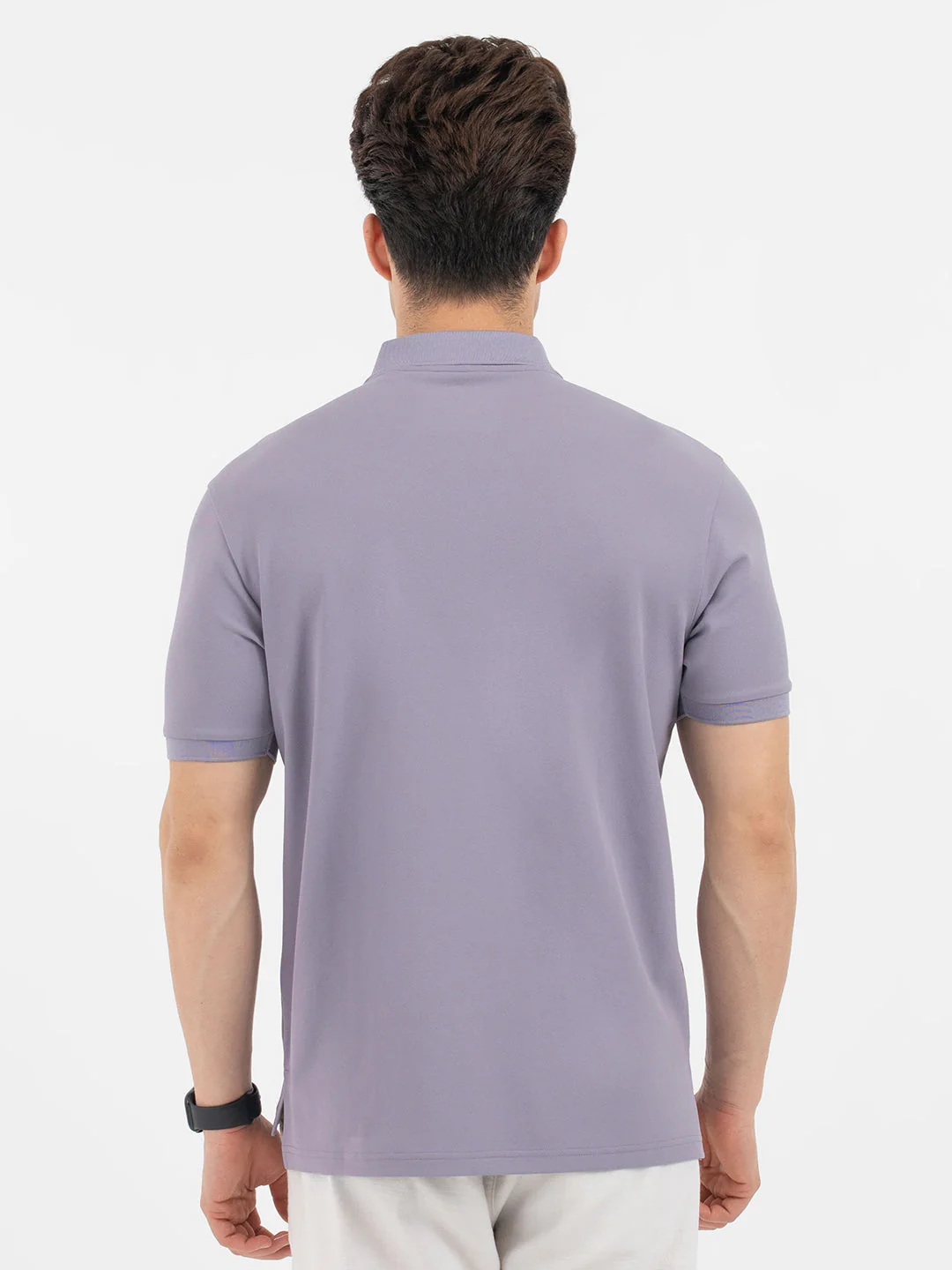 Red Tape Menâ€™s Deep Purple Polo T-Shirt - Image 3