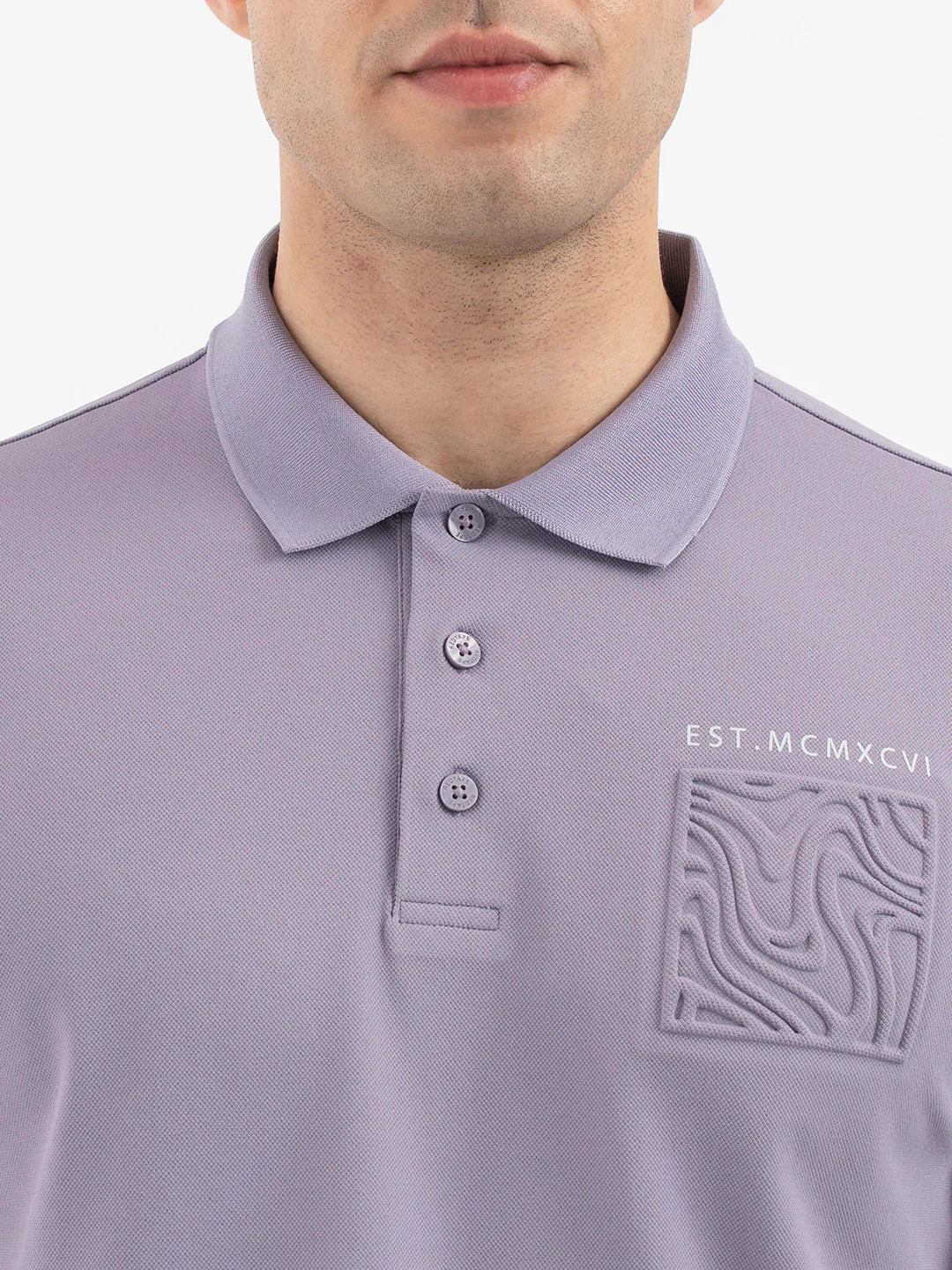 Red Tape Menâ€™s Deep Purple Polo T-Shirt - Image 4