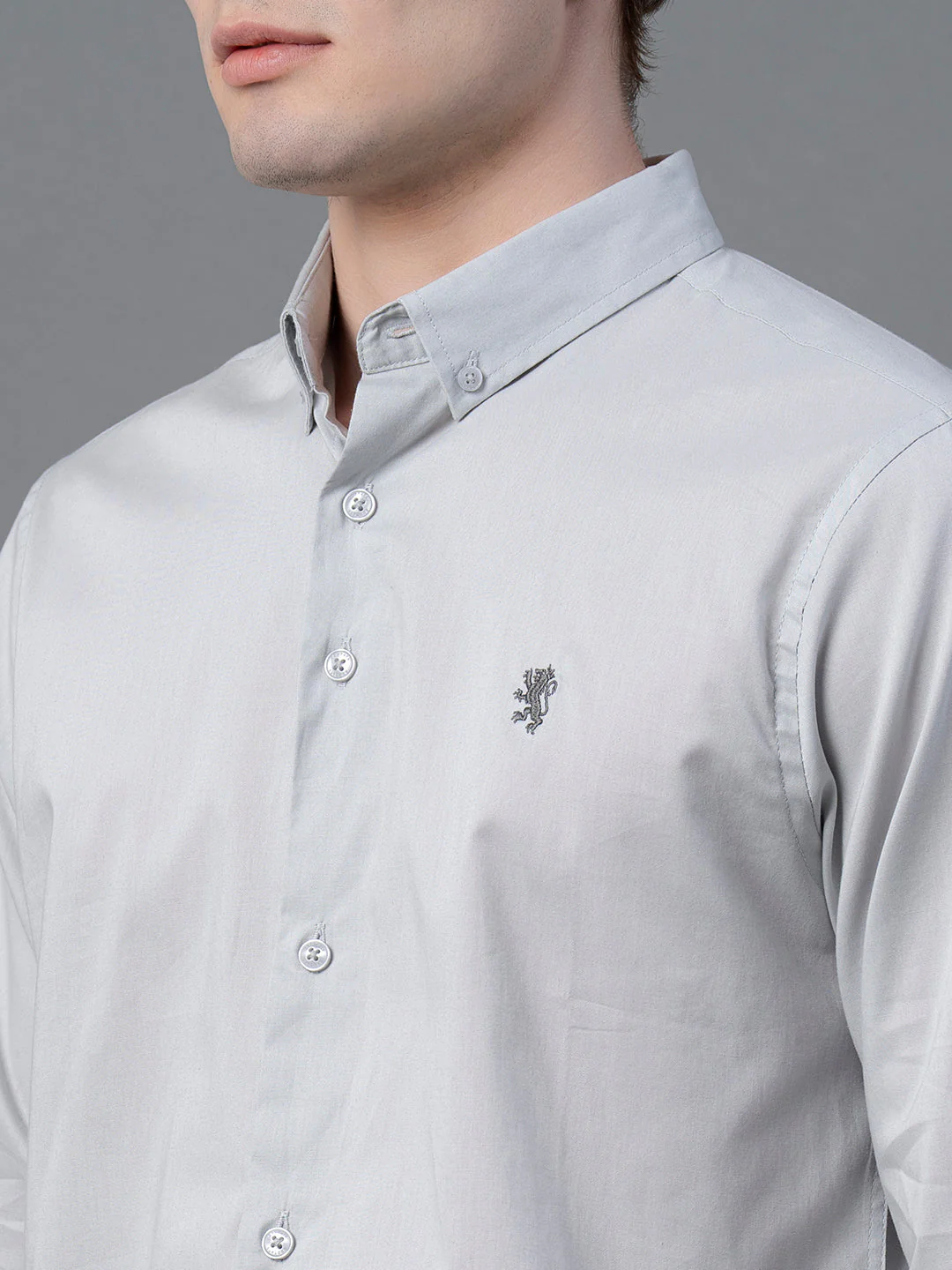 Pure Cotton Solid Shirt for Men - Image 5
