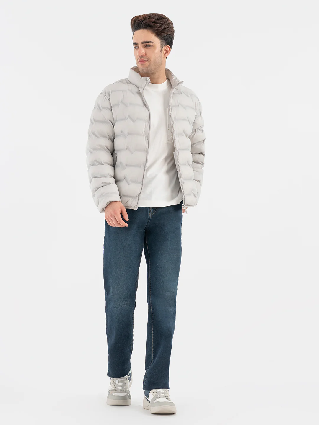 Menâ€™s Ice Grey Padded Jacket - Image 6