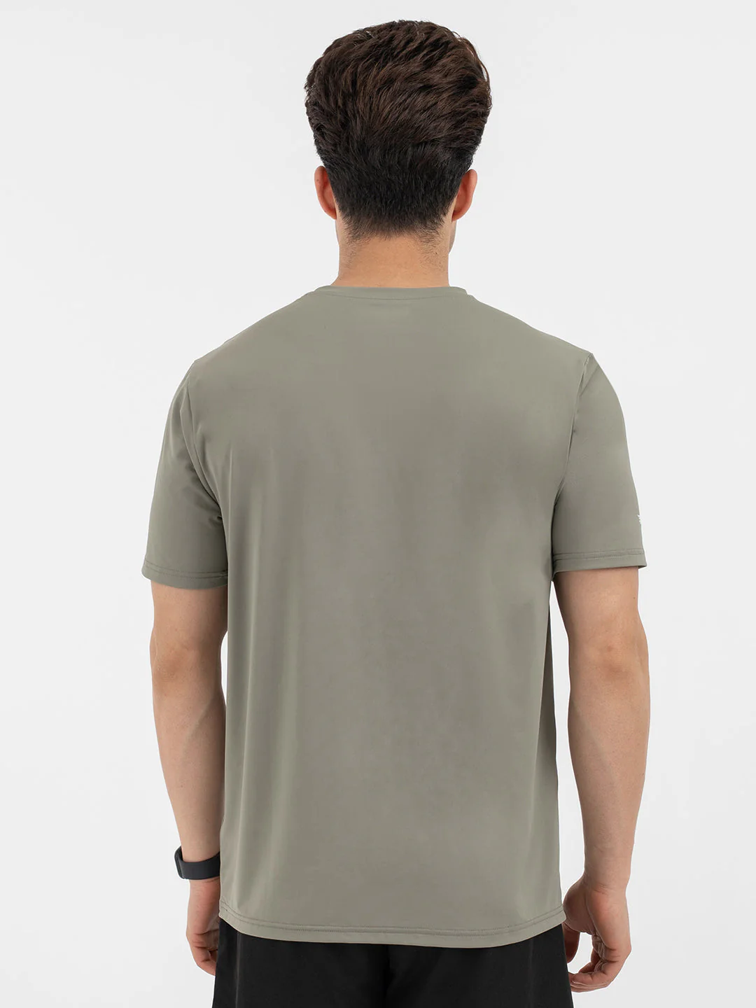 Red Tape Menâ€™s Light Olive Graphic Activewear T-Shirt - Image 3