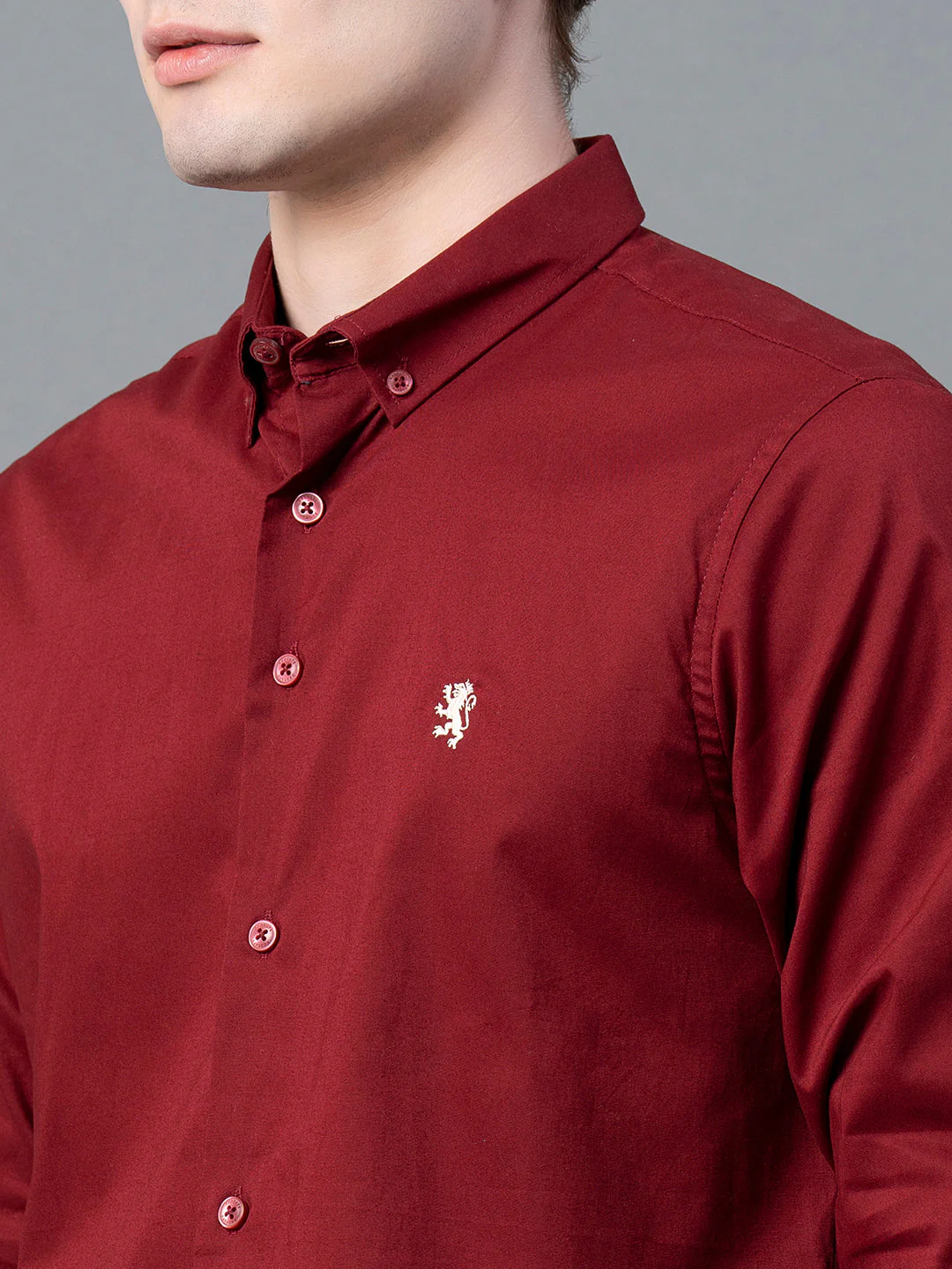 Pure Cotton Solid Shirt for Men | Durable & Stylish - Image 4