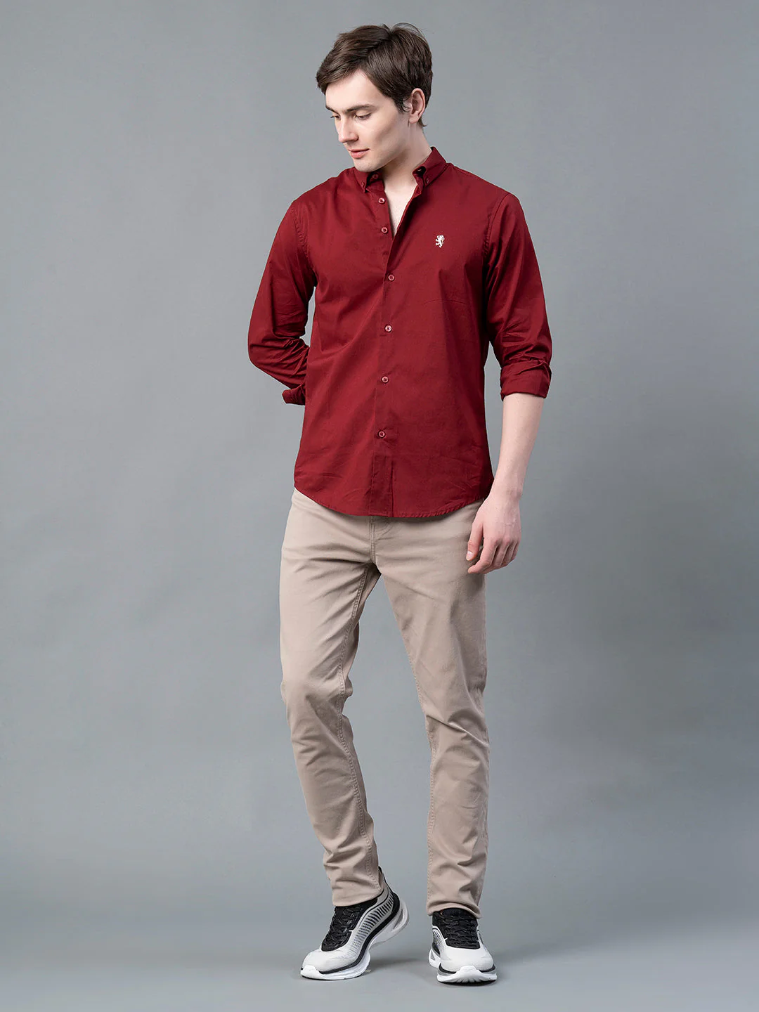 Pure Cotton Solid Shirt for Men | Durable & Stylish - Image 5