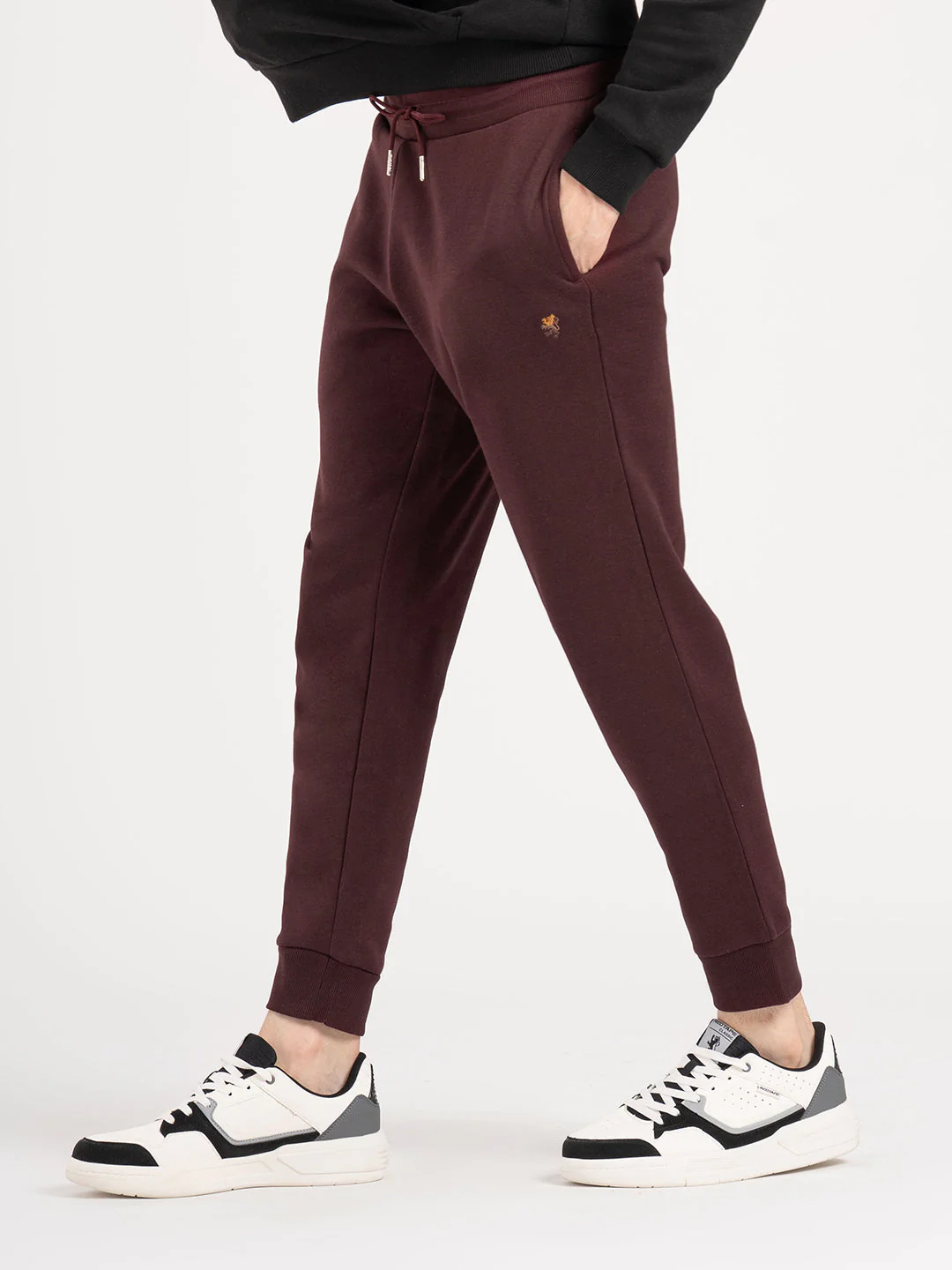 Men's Maroon Active Wear Joggers - Image 2