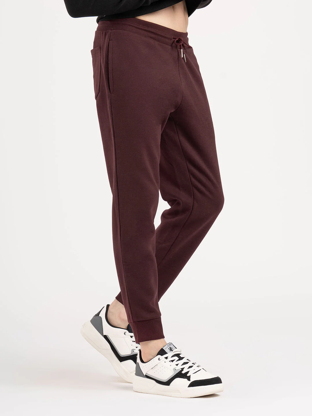 Men's Maroon Active Wear Joggers - Image 6