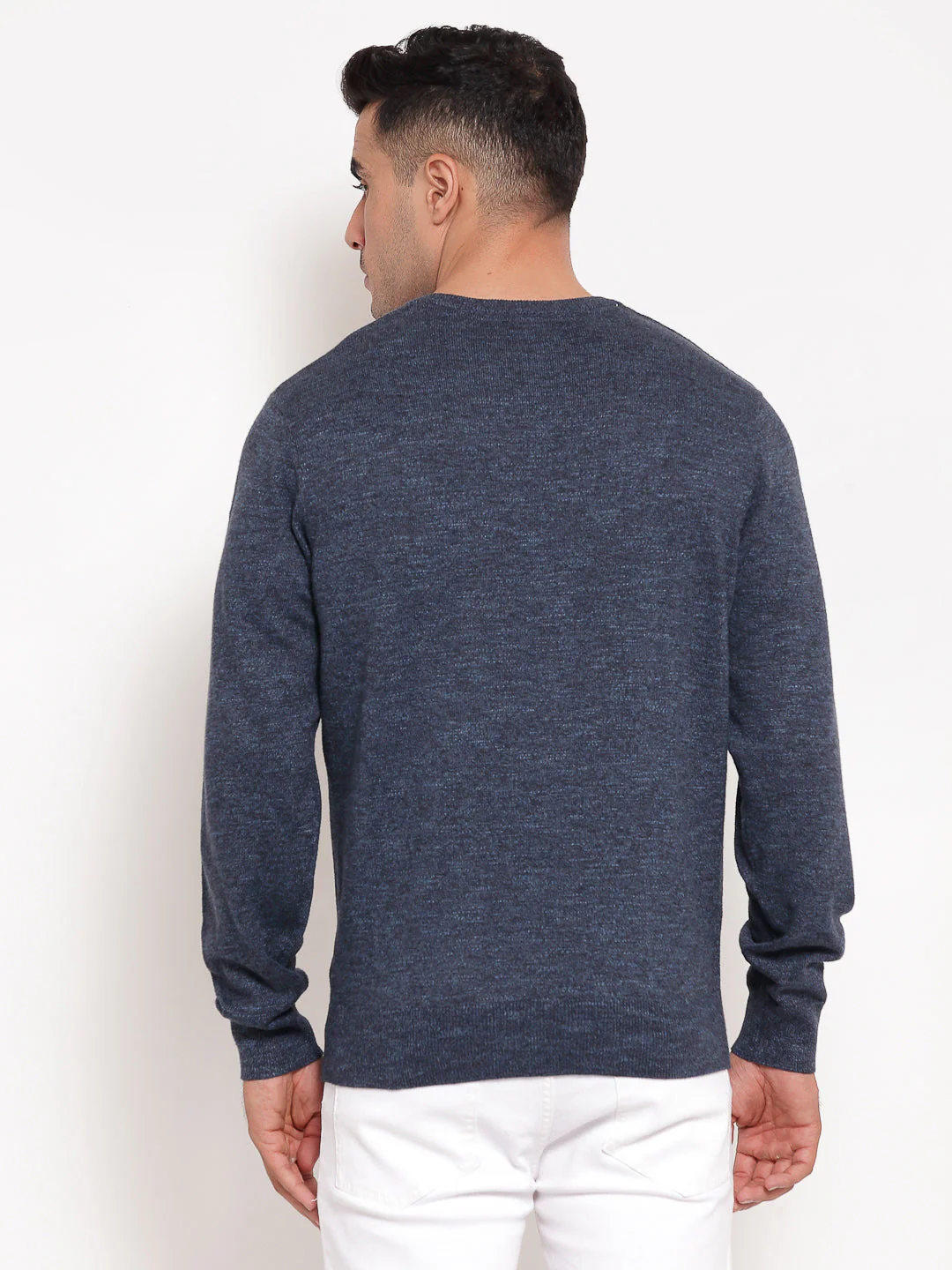Men Midnight Blue Sweater - Image 3