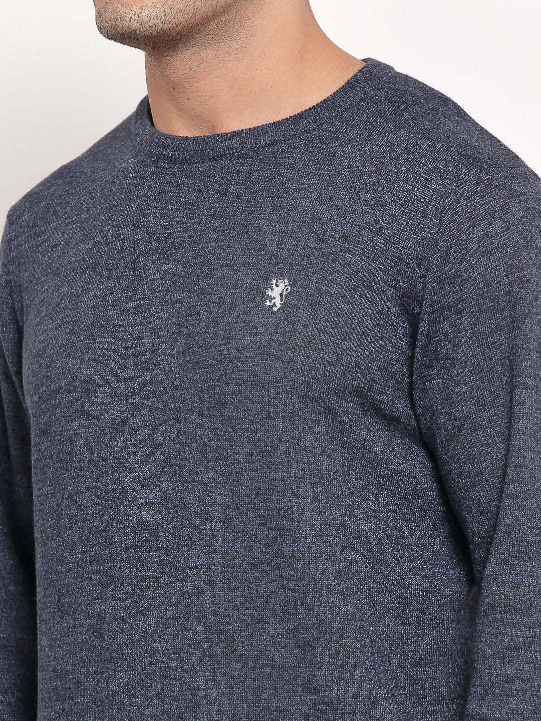 Men Midnight Blue Sweater - Image 4