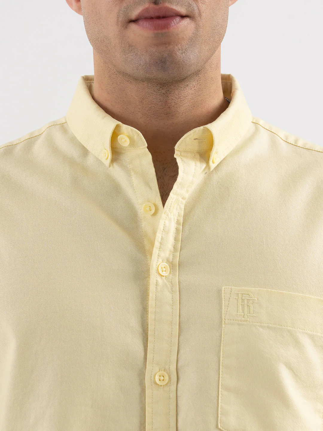 Red Tape Menâ€™s Oxford Yellow Shirt - Image 4