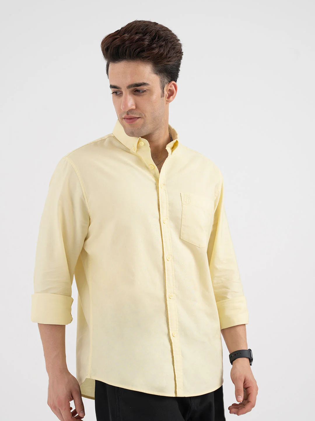 Red Tape Menâ€™s Oxford Yellow Shirt - Image 6