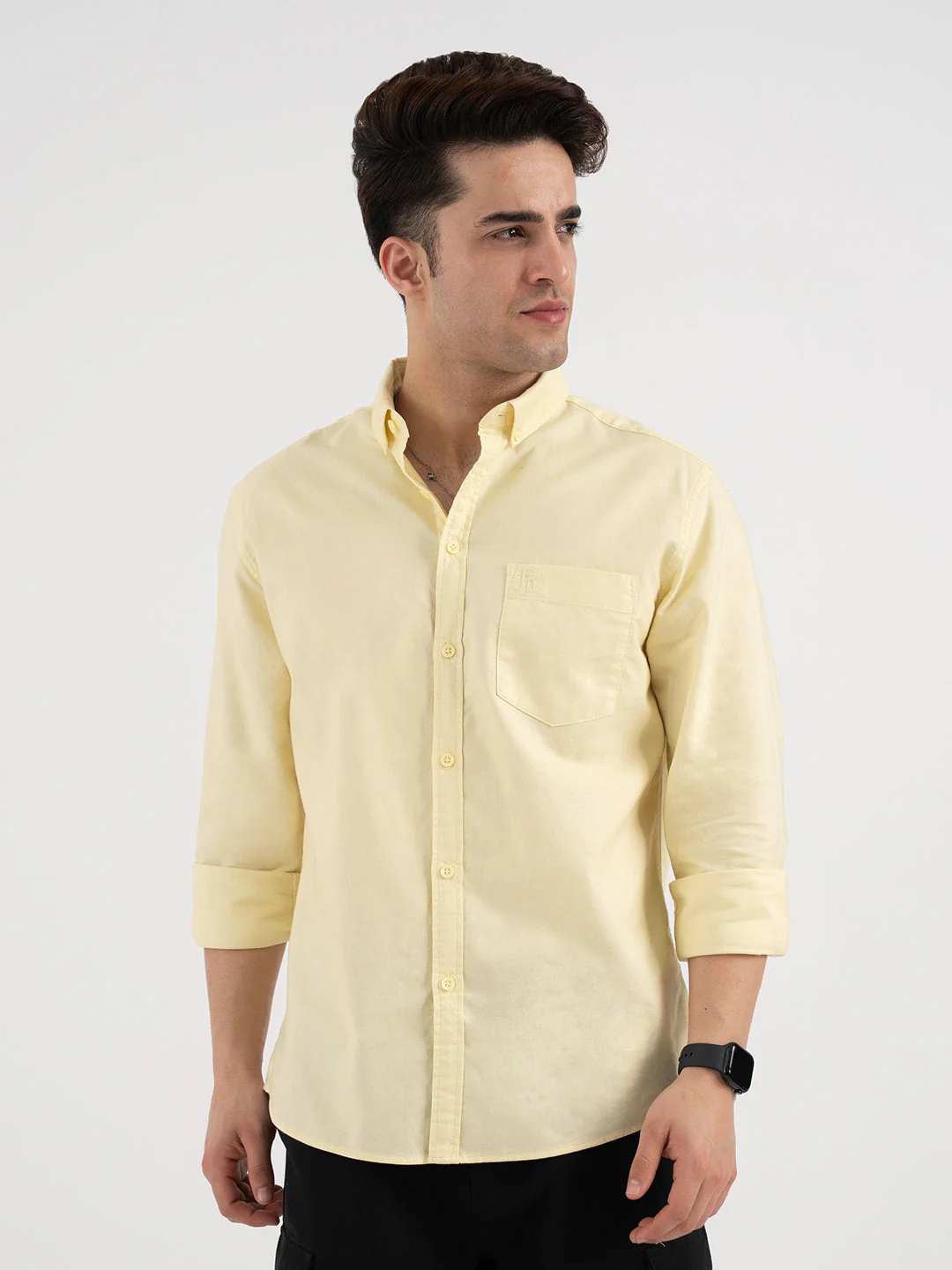 Red Tape Menâ€™s Oxford Yellow Shirt - Image 7