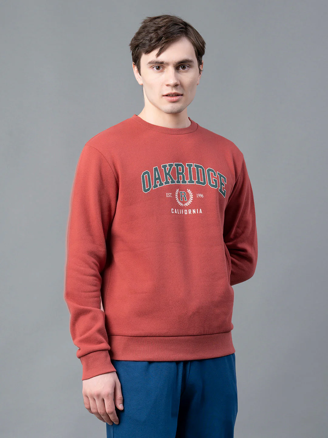 Men Rust Graphic Print Sweatshirt - Image 2