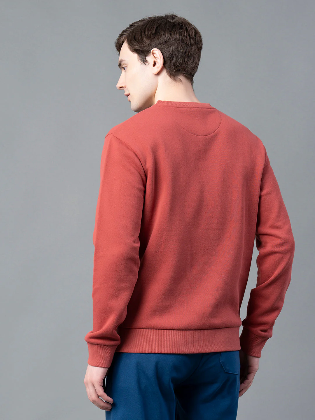 Men Rust Graphic Print Sweatshirt - Image 3