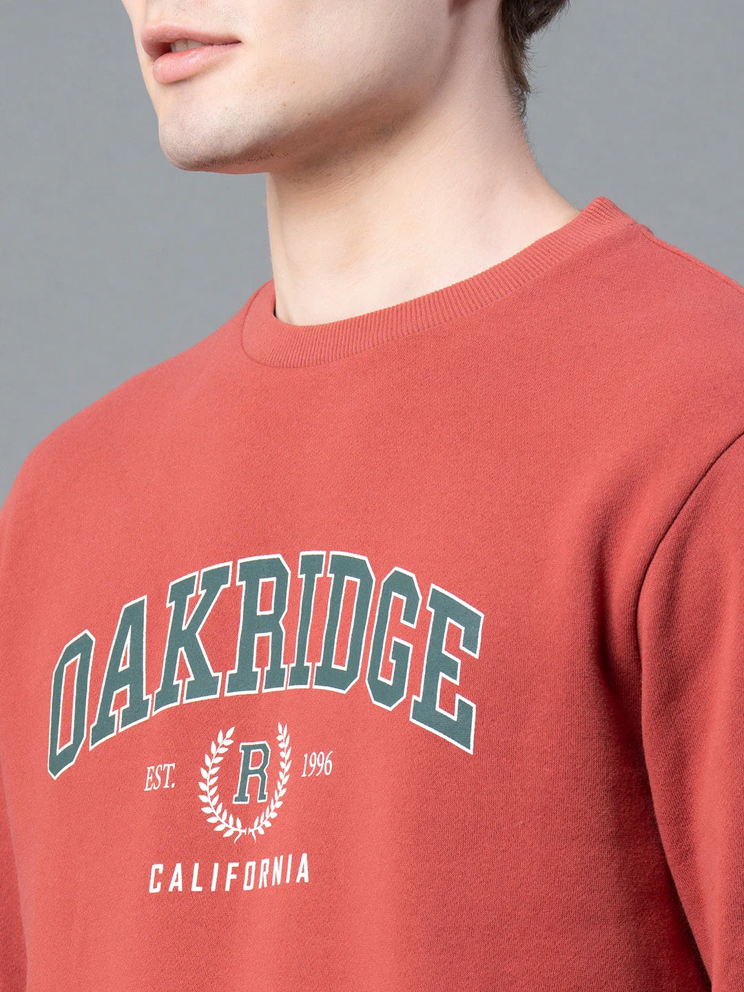 Men Rust Graphic Print Sweatshirt - Image 4