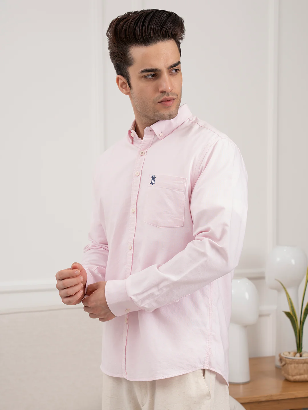 Menâ€™s Pink Oxford Shirt | Refined Cotton Comfort - Image 4
