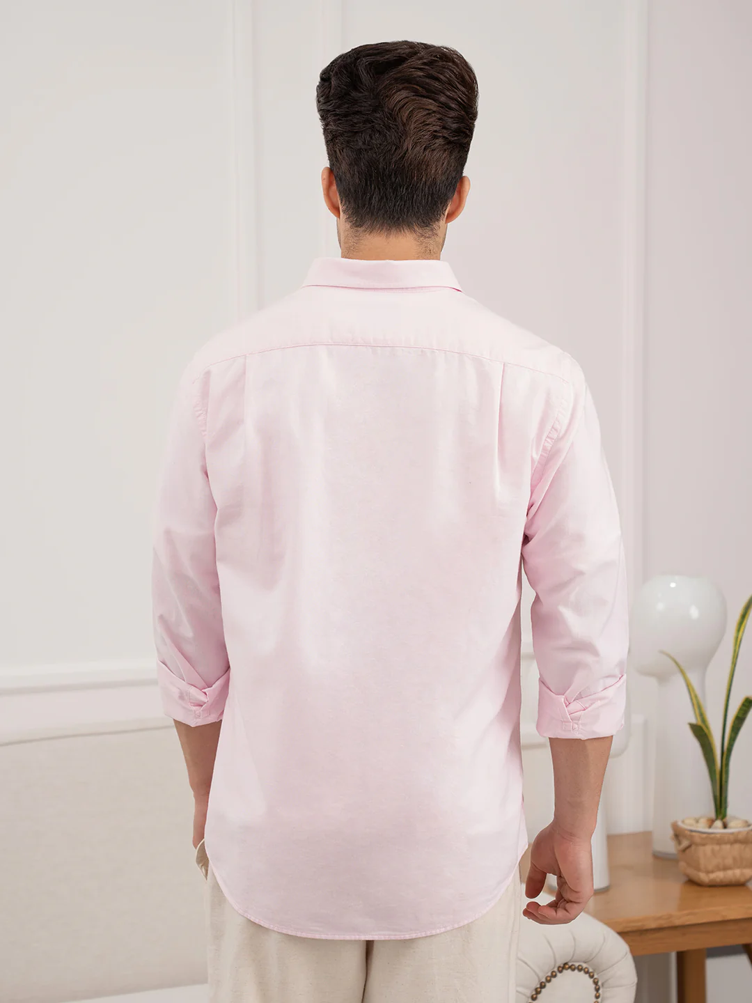 Menâ€™s Pink Oxford Shirt | Refined Cotton Comfort - Image 5