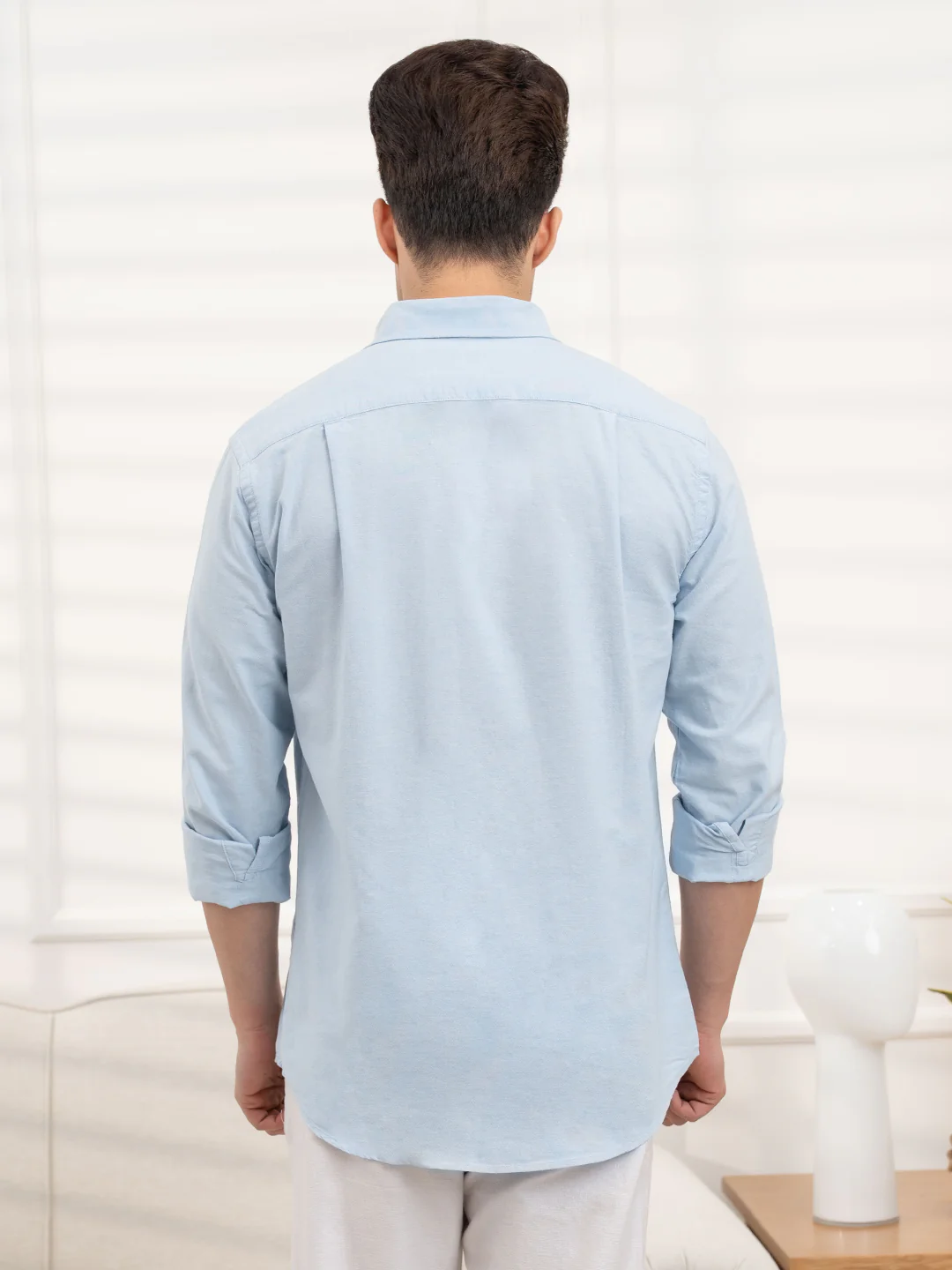 Menâ€™s Sky Blue Oxford Shirt | Refined Everyday Classic - Image 5