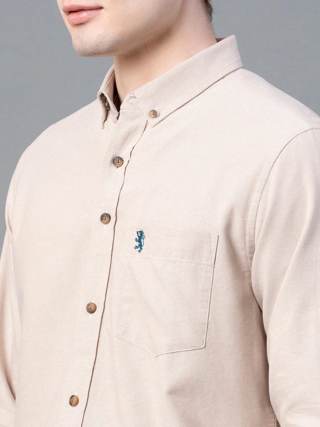 Pure Cotton Solid Shirt for Men - Image 4