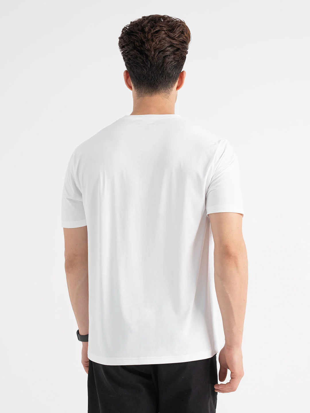 Menâ€™s White Activewear Graphic T-Shirt - Image 3