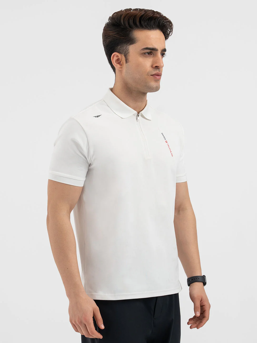 Red Tape Menâ€™s White Athleisure Polo T-Shirt - Image 6